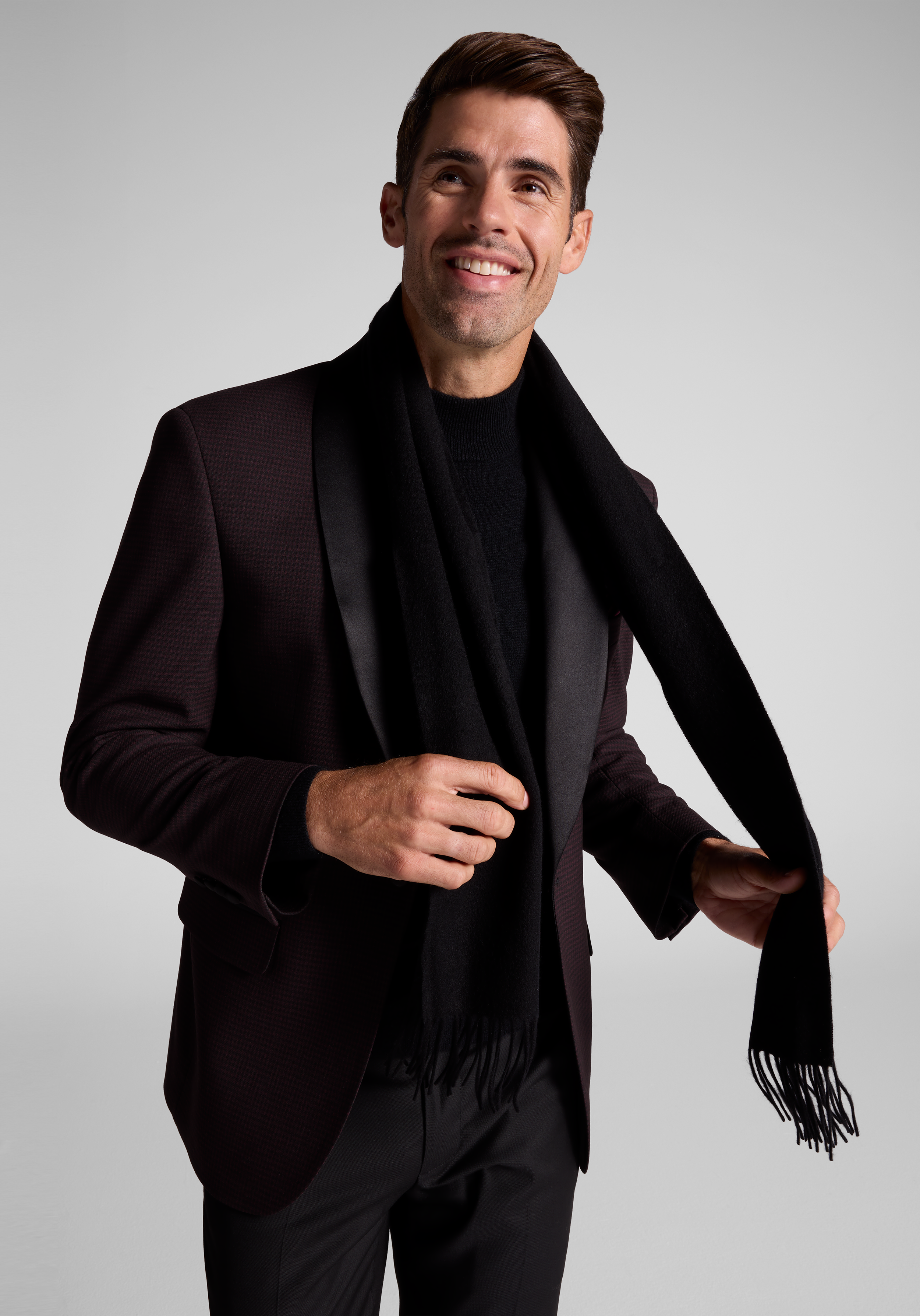 Jos. A. Bank Comfort Stretch Tailored Fit Houndstooth Dinner Jacket