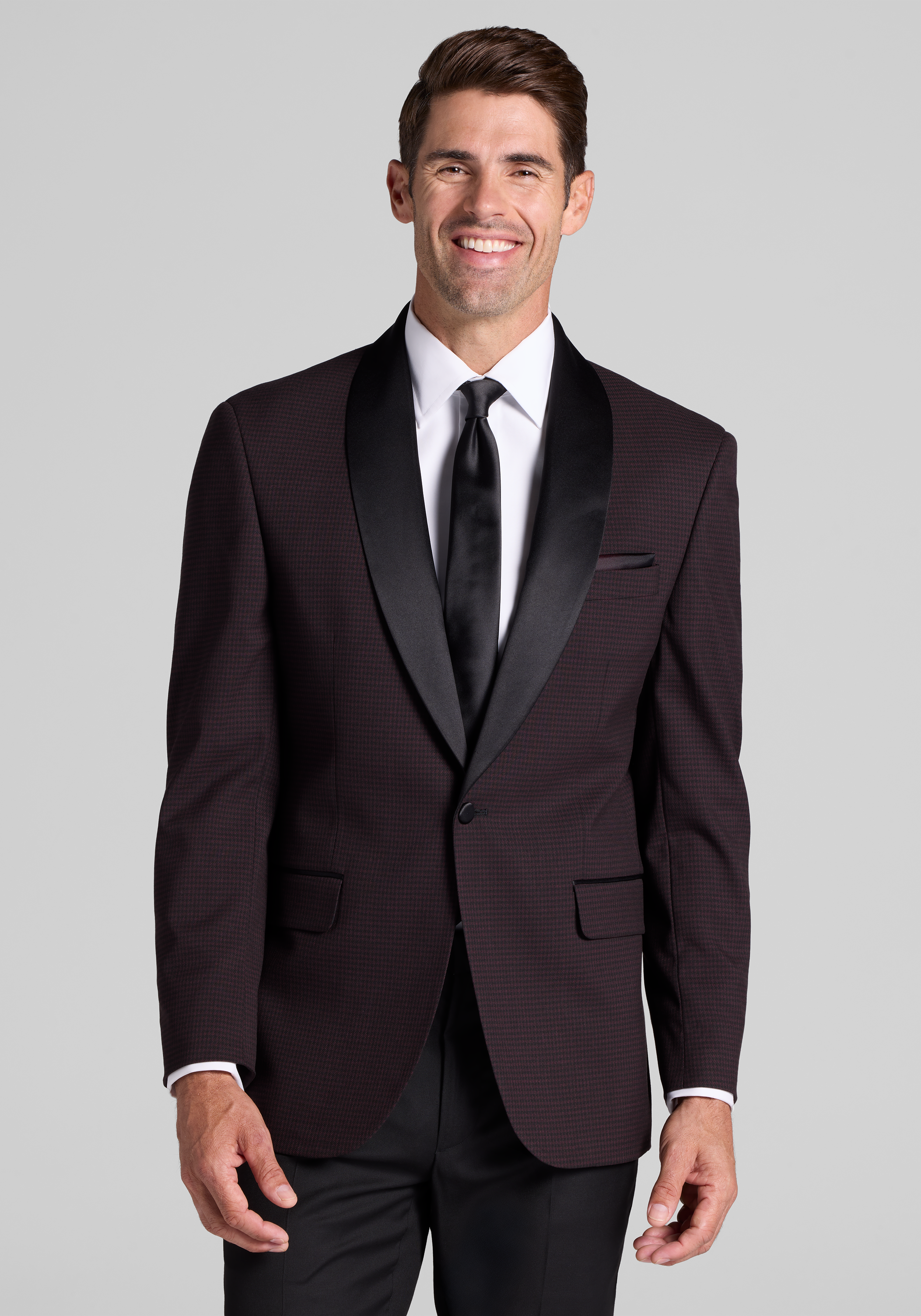 Men's Sportcoats, Jos. A. Bank Comfort Stretch Tailored Fit Houndstooth Dinner Jacket - Jos A Bank
