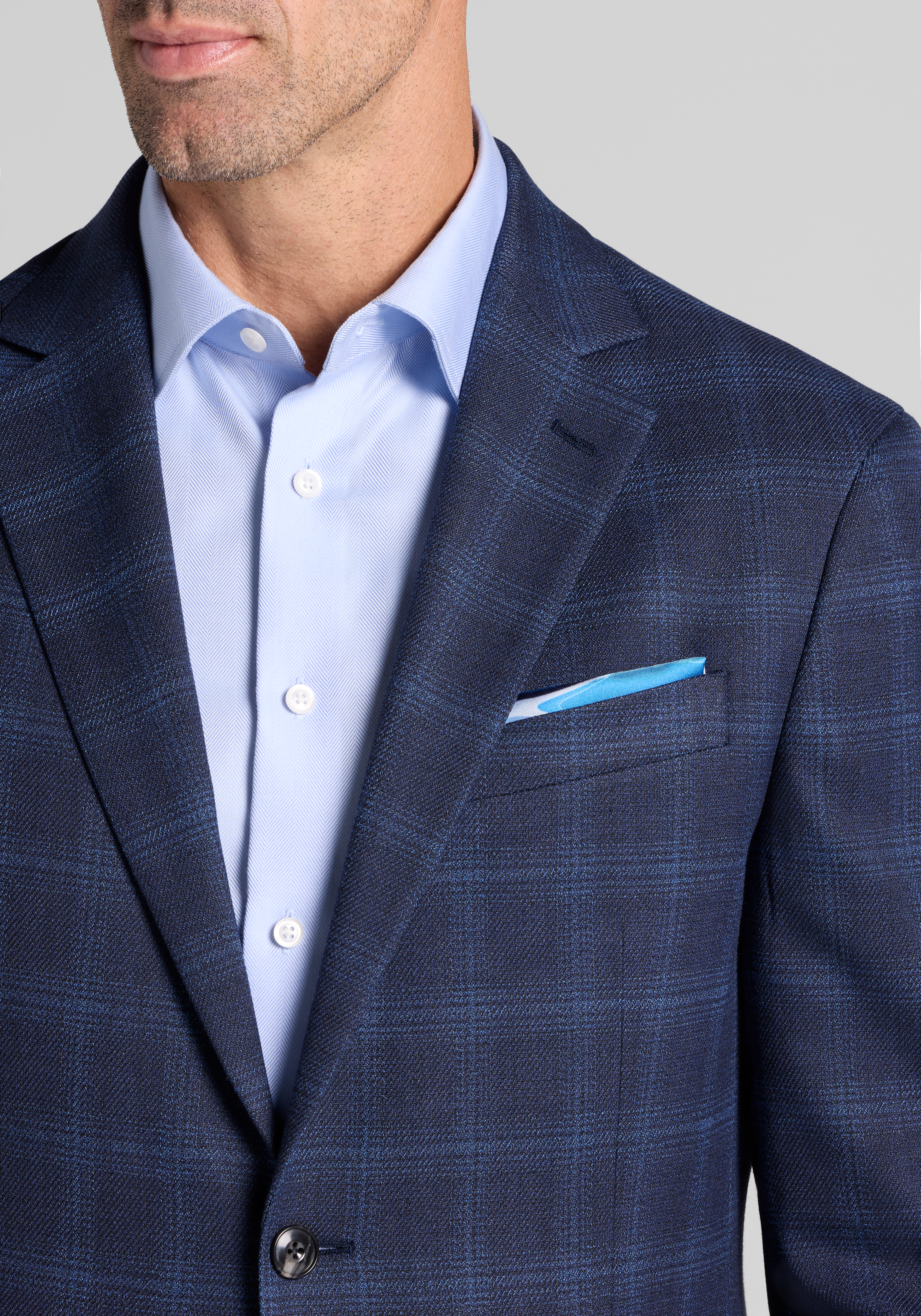 Jos. A. Bank Comfort Stretch Tailored Fit Windowpane Sportcoat