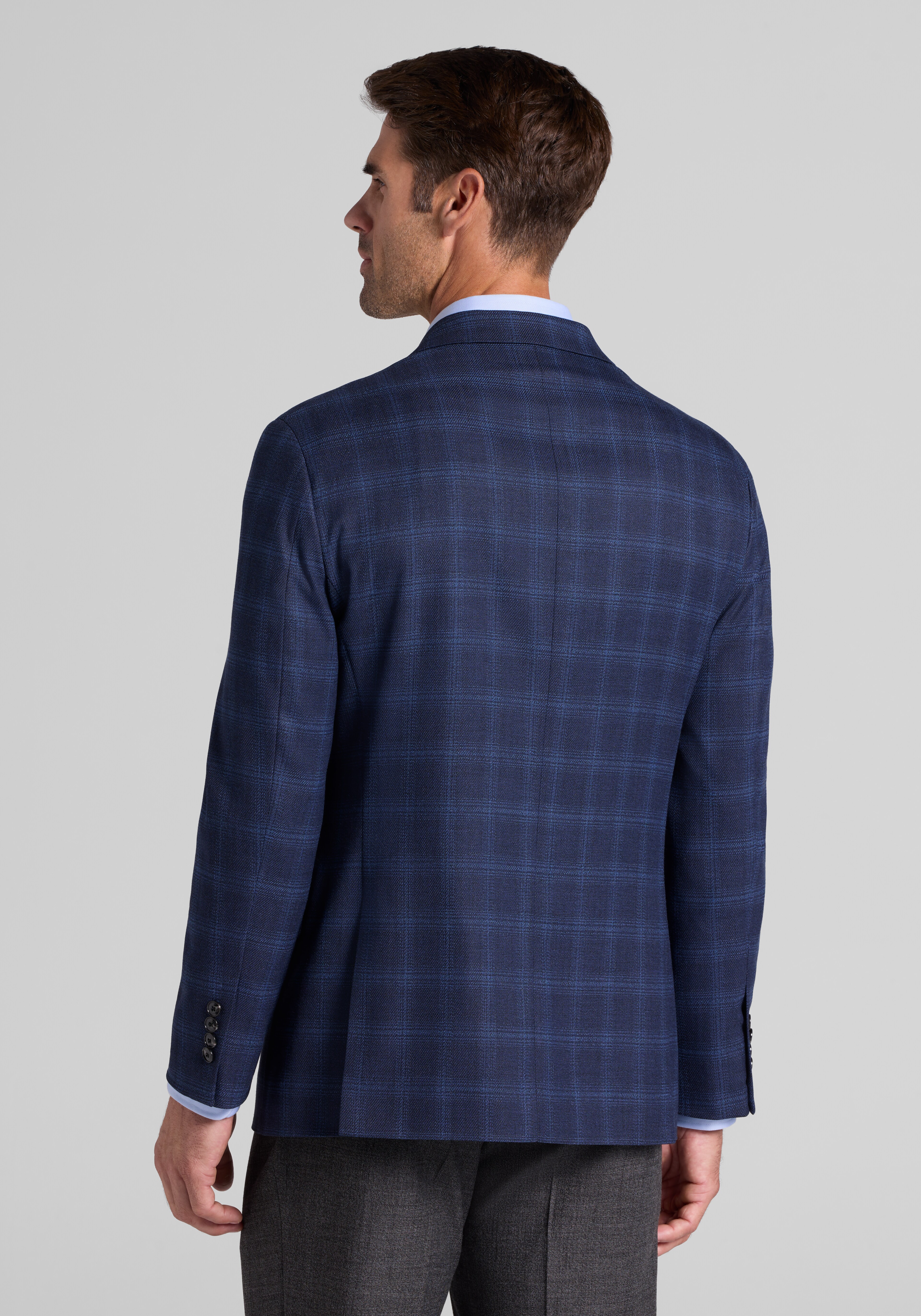 Jos. A. Bank Comfort Stretch Tailored Fit Windowpane Sportcoat