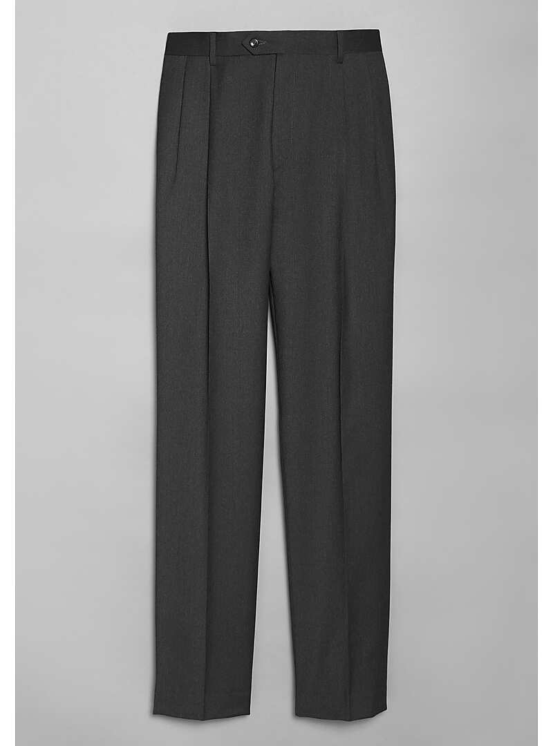 Executive Collection Traditional Fit Pleated Front Dress Pants ...