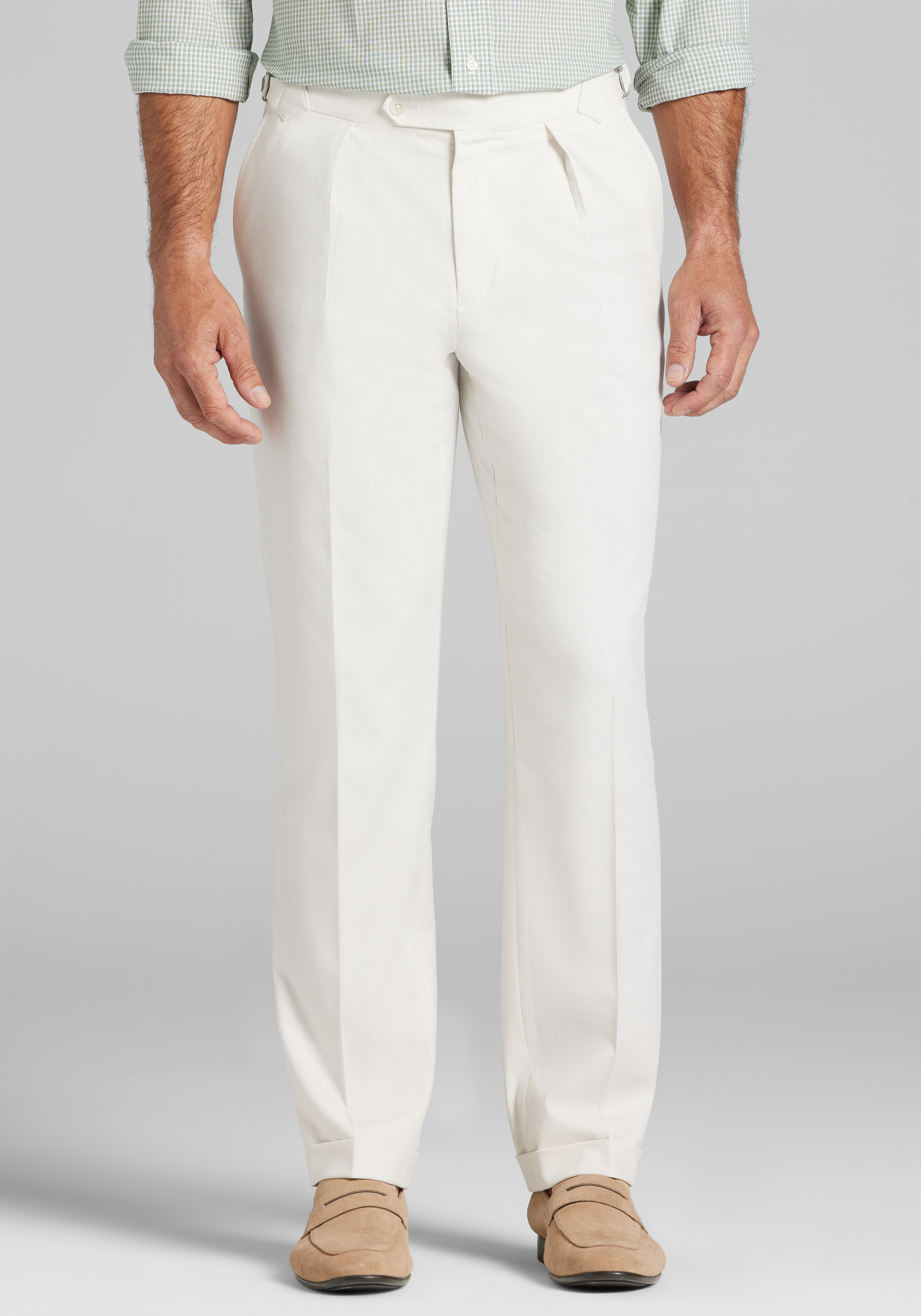 Comfort Stretch Textured Weave Dress Pants CLEARANCE