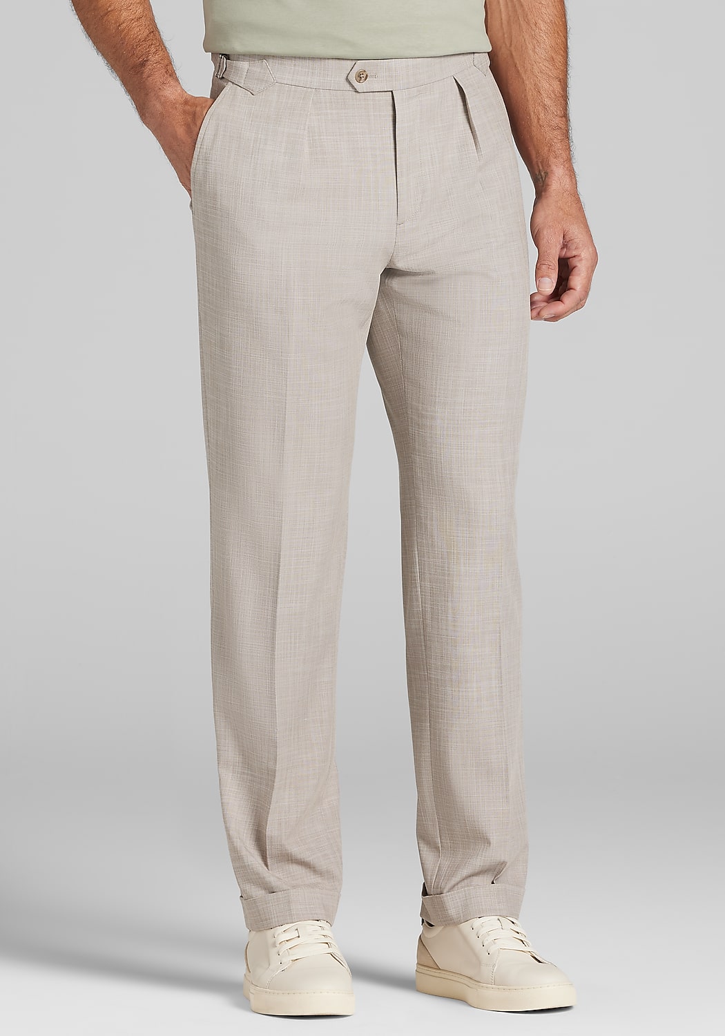 Comfort Stretch Textured Weave Dress Pants CLEARANCE