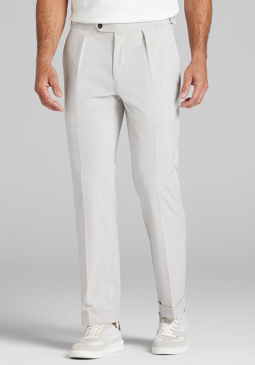 Comfort Stretch Stripes Seersucker Dress Pants CLEARANCE