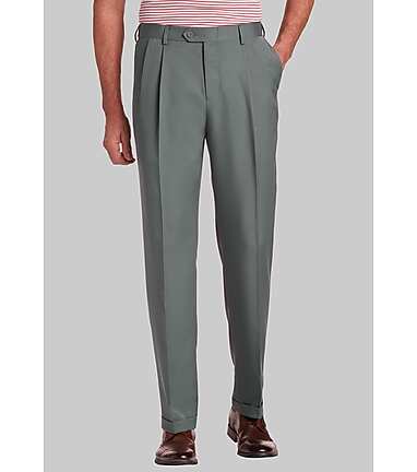 Traveler Performance Traditional Fit Pleated Front Pants - Memorial Day  Deals