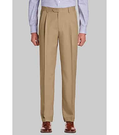 Traveler Performance Traditional Fit Pleated Front Pants - Memorial Day  Deals