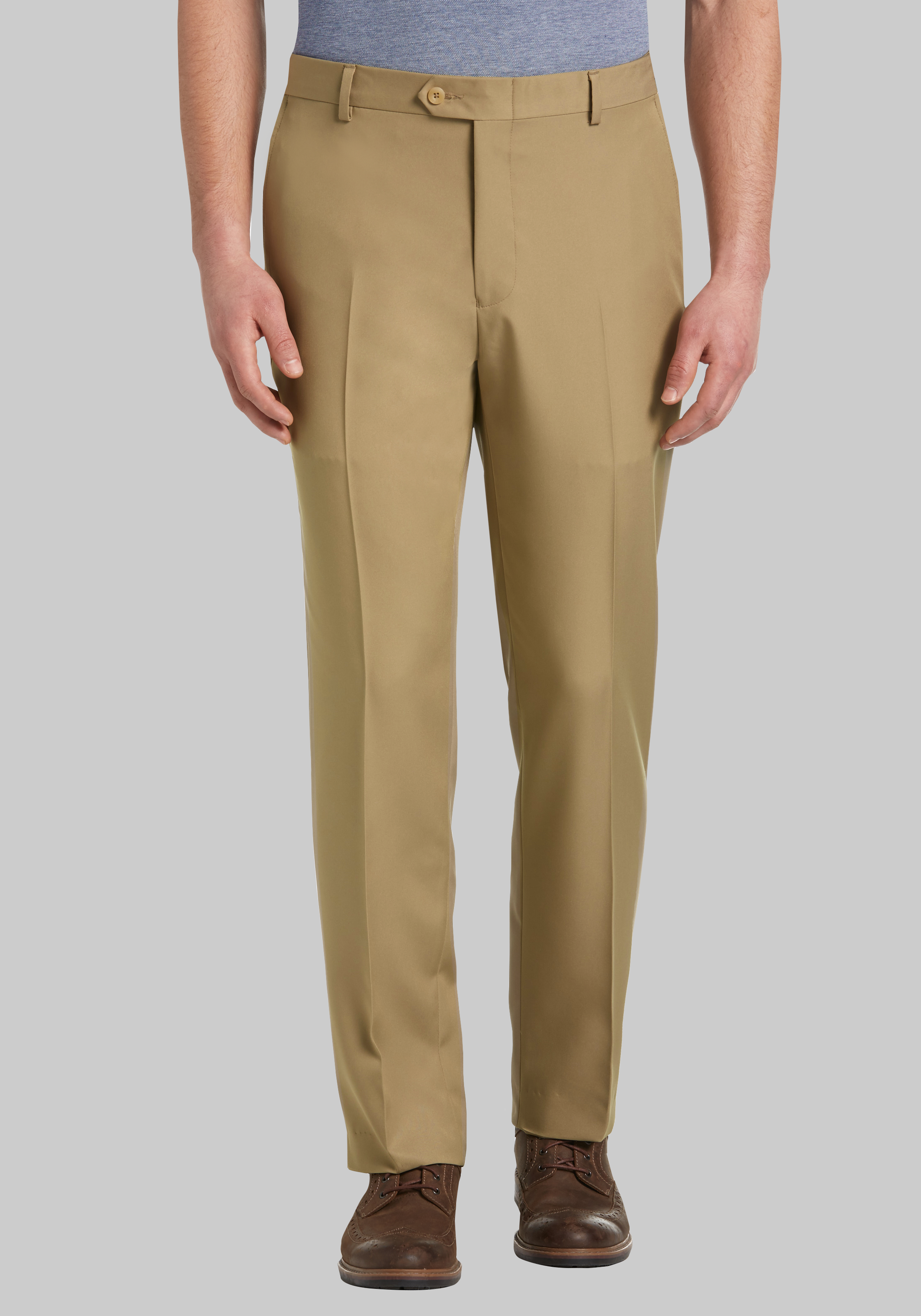 White/Cream Tailored Fit Pants