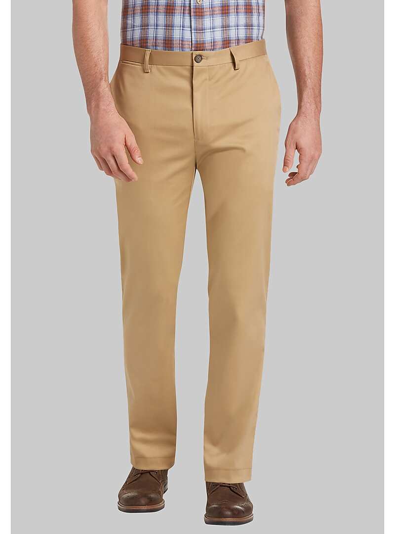 Reserve Collection Tailored Fit Flat Front Chino Pants - Memorial Day ...