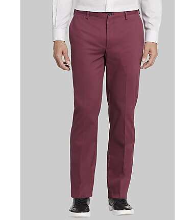 Reserve Collection Tailored Fit Flat Front Chino Pants CLEARANCE - All  Clearance