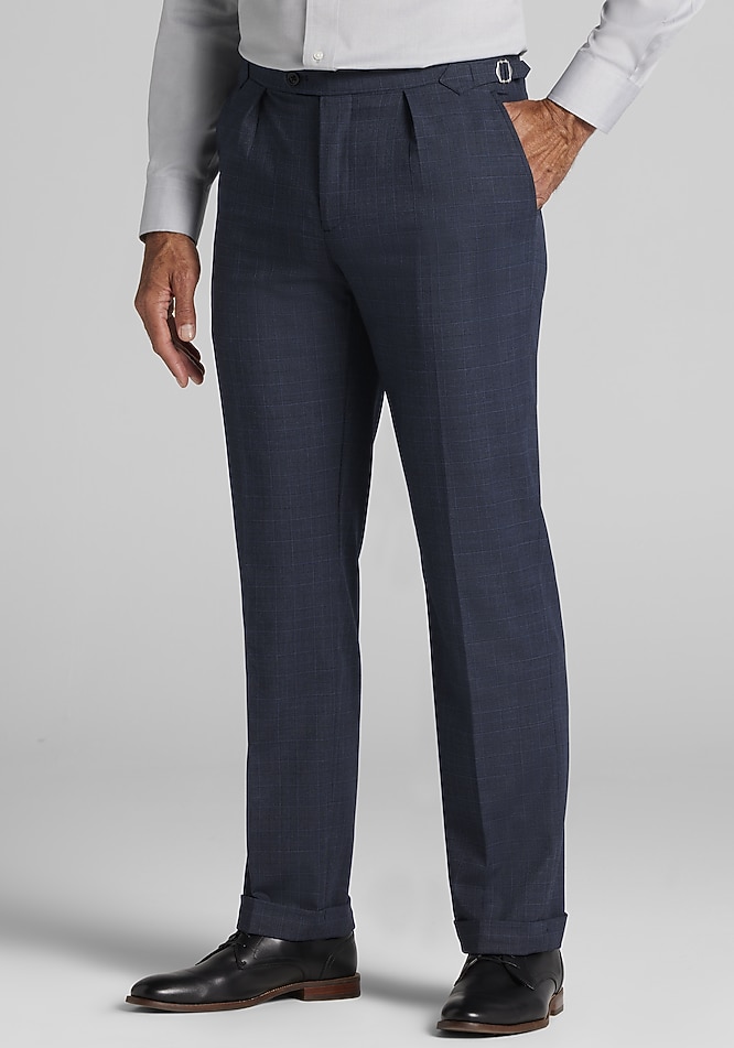Jos. A. Bank Tailored Fit Medium Plaid Side Tab Dress Pants CLEARANCE - Up  to 75% Off Clearance | Jos A Bank