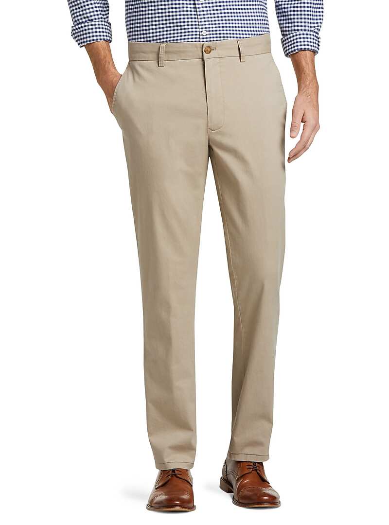 1905 Collection Tailored Fit Flat Front Chino Pants - Ready for ...