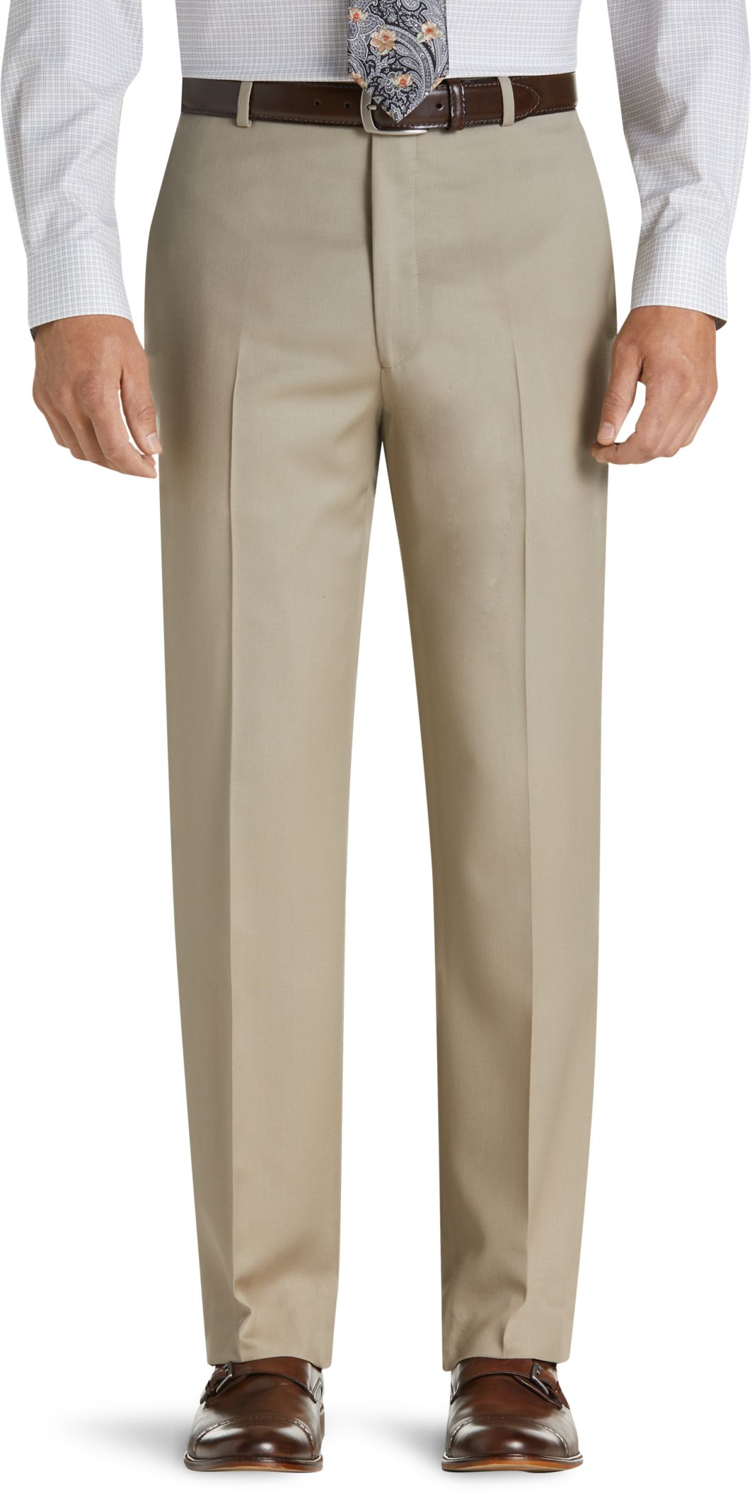 Executive Collection Tailored Fit Flat Front Dress Pants - Executive ...