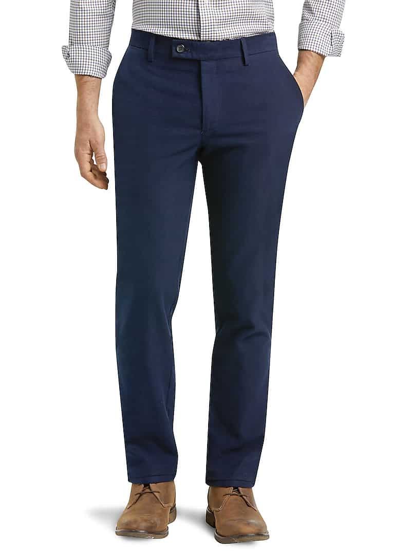 1905 Collection Moleskin Tailored Fit Flat Front Pants - Big & Tall ...