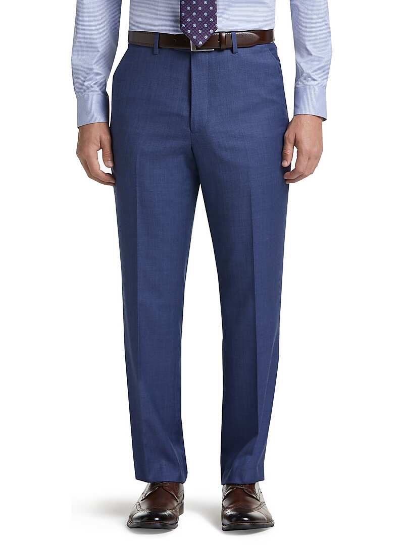 Reserve Collection Tailored Fit Flat Front Dress Pants - Big & Tall ...