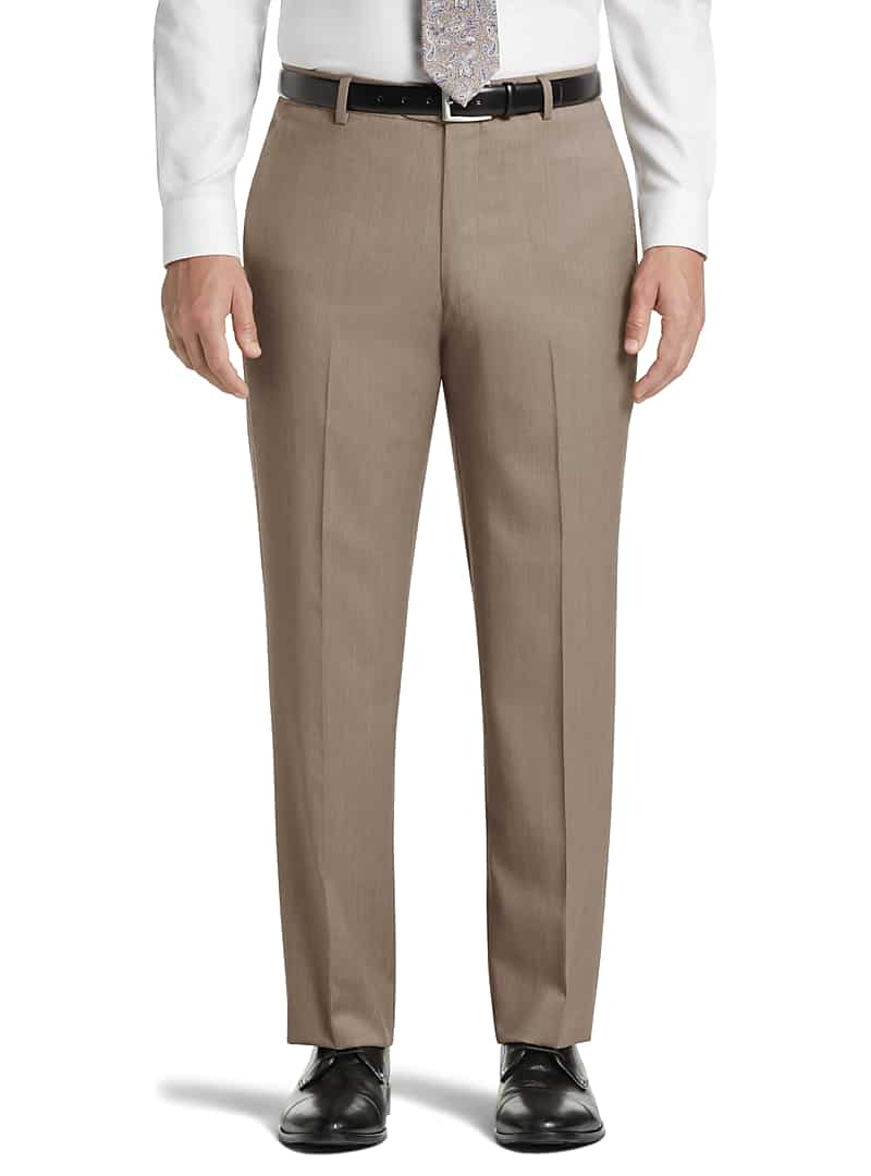 Signature Collection Tailored Fit Flat Front Dress Pants - Big & Tall ...