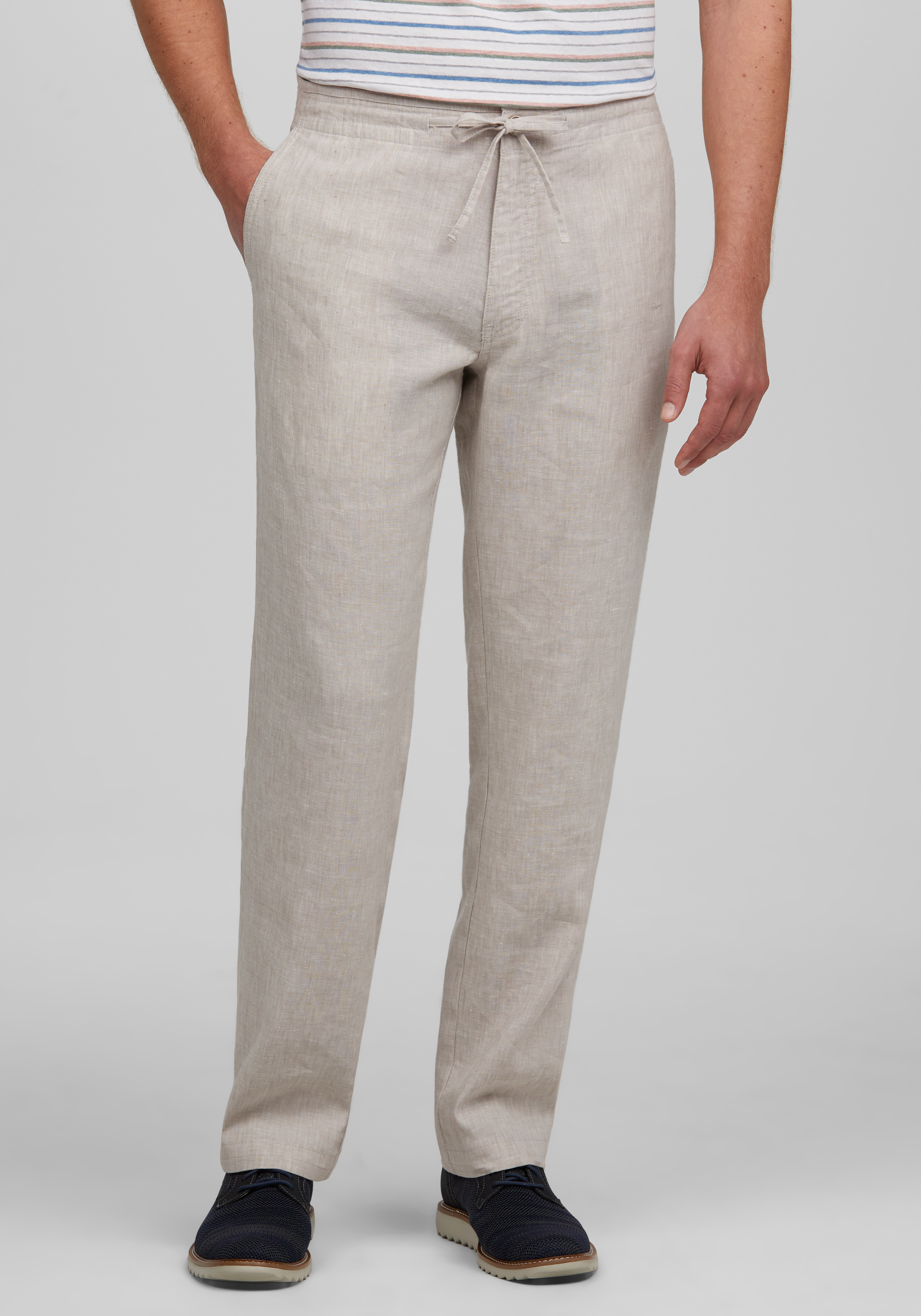 mens linen pants drawstring