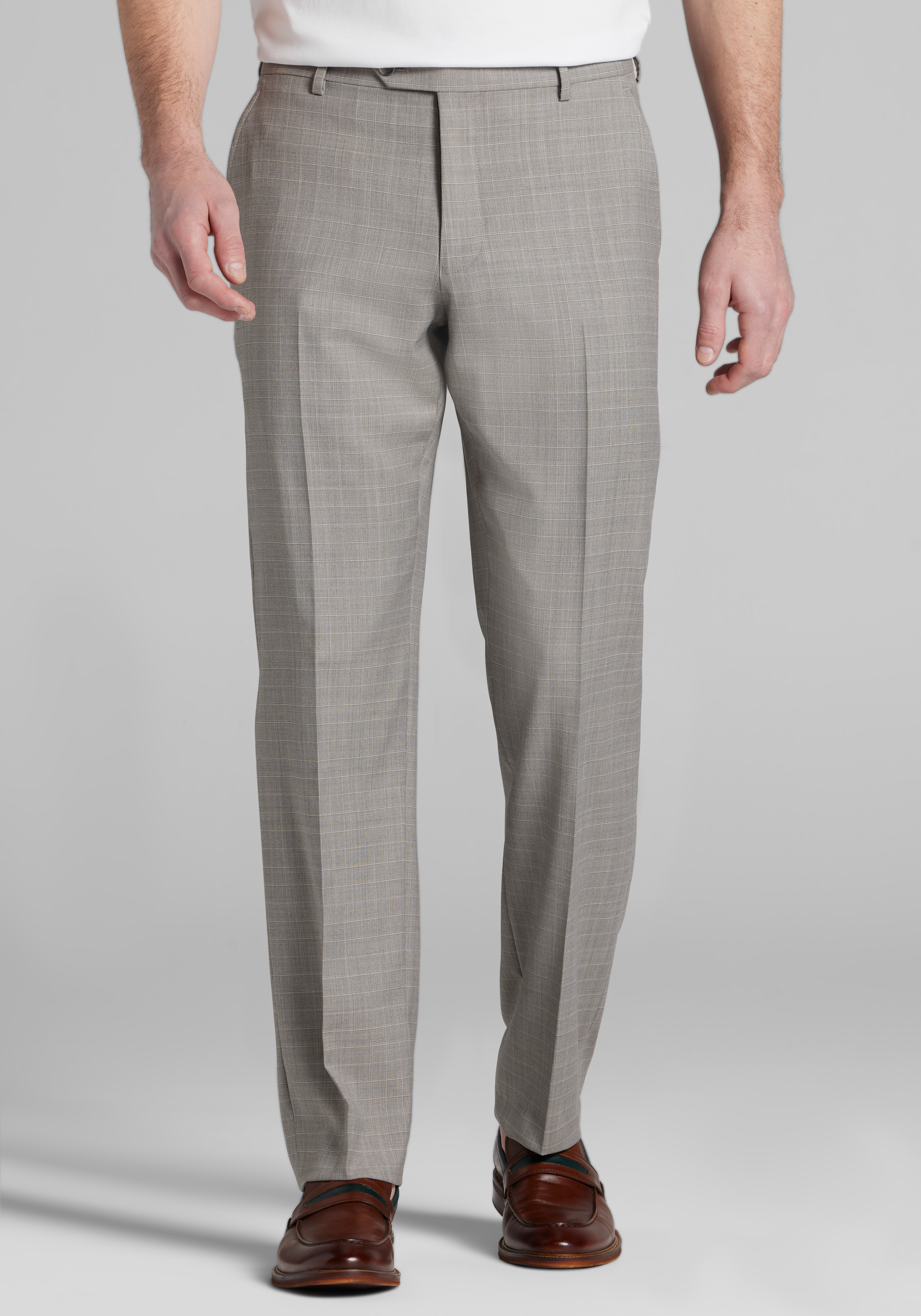 Men's Pants, Traveler Performance Wool Dress Pant - Tailored Fit - Jos A Bank
