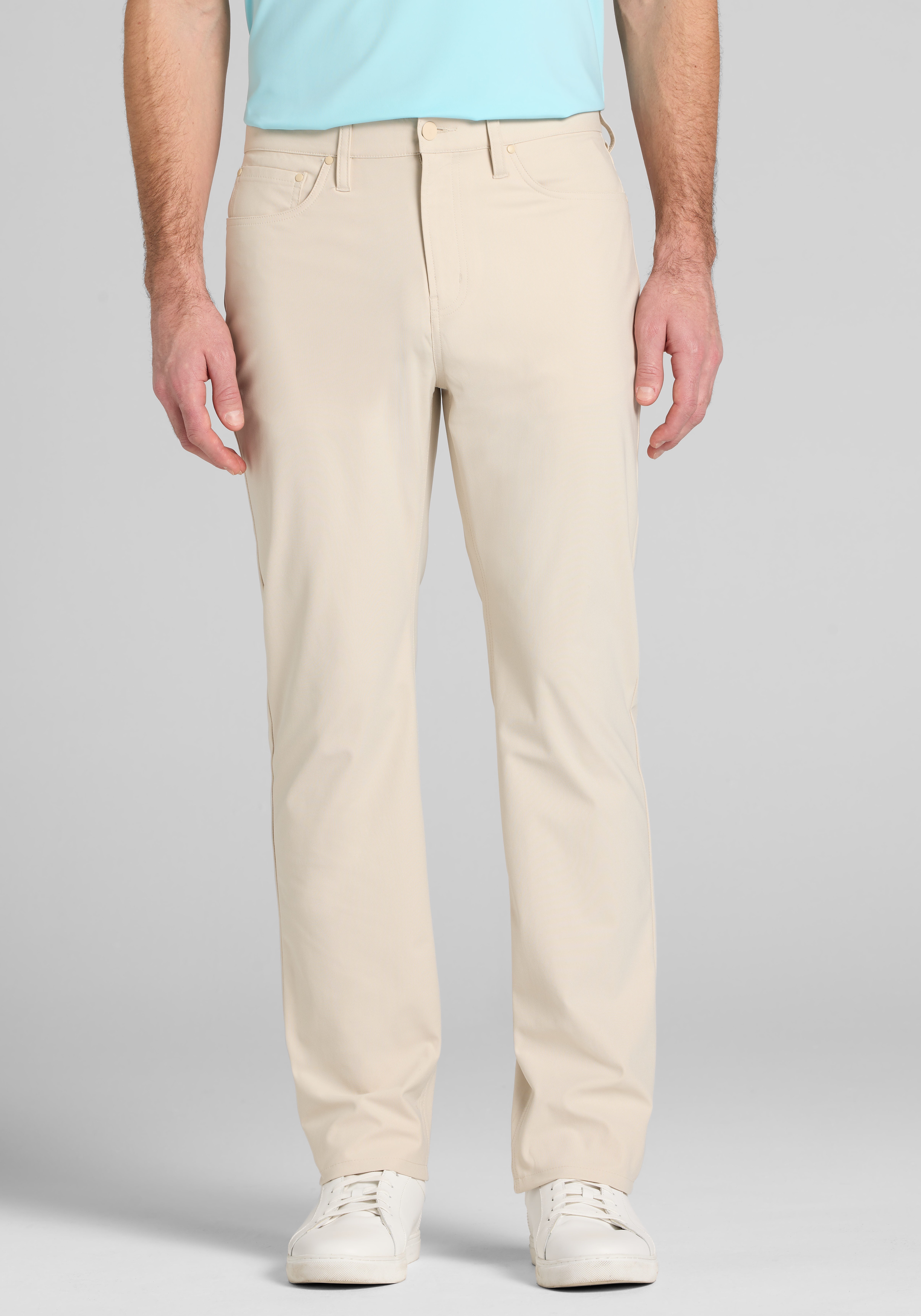 Men's Pants, Traveler® CoolMotion Tailored Fit Performance 5-Pocket Pant - Jos A Bank