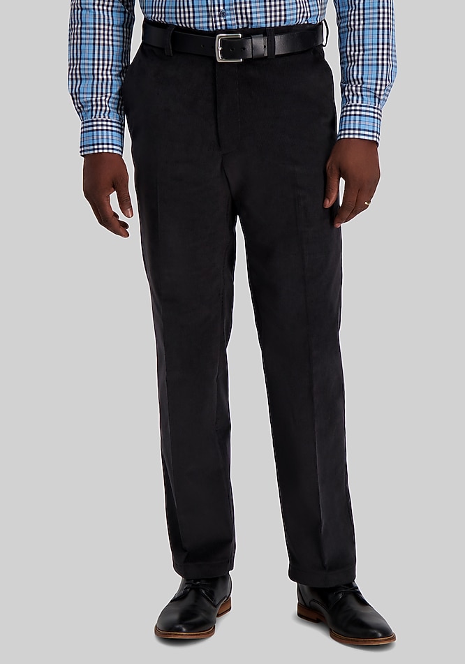 Haggar Men's Classic-Fit Stretch Corduroy Pants - Brown - Size 36x34