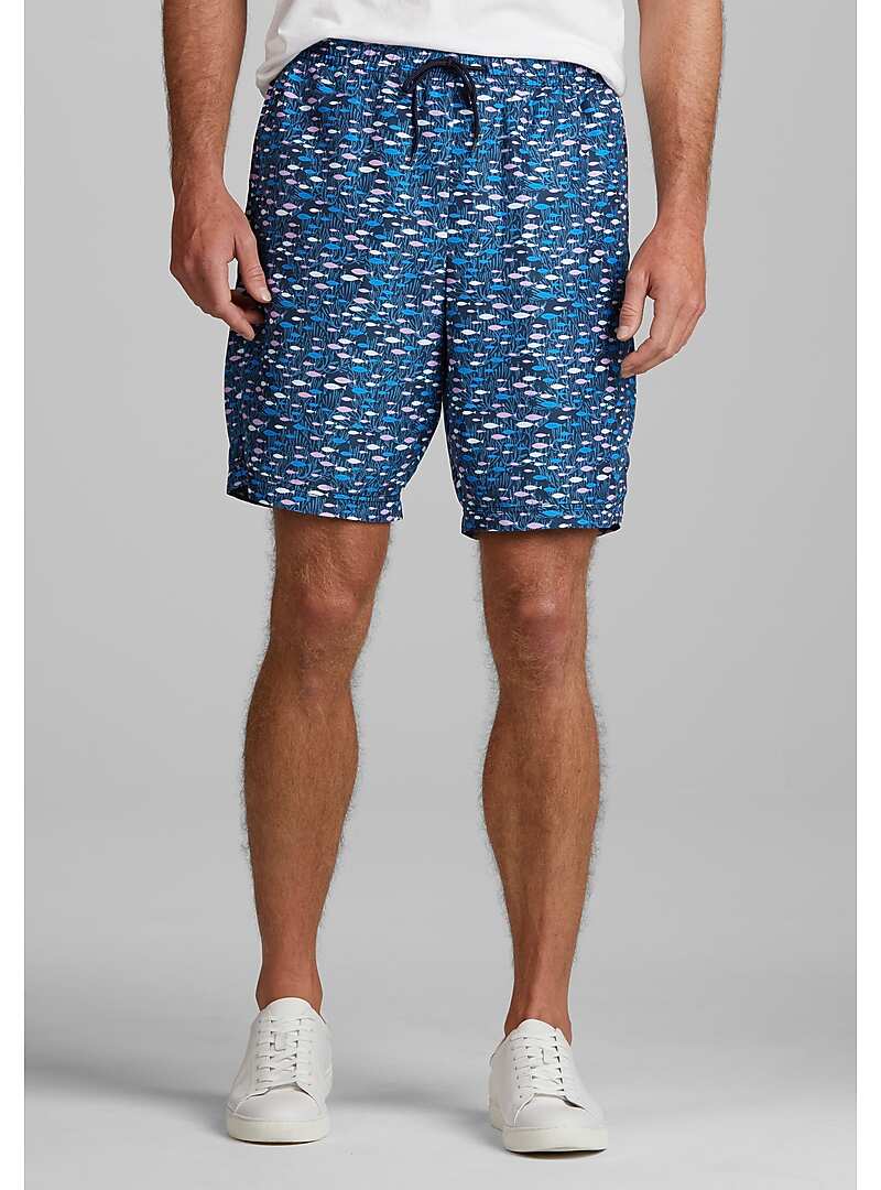 Con.Struct Tailored Fit Fish Pattern Swim Shorts CLEARANCE All