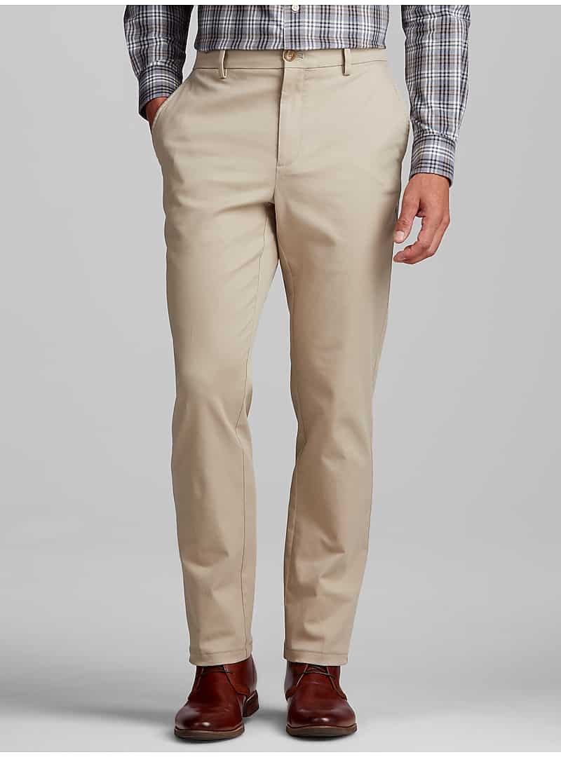Jos. A. Bank Men's Tailored Fit Brushed Finish Chinos (various sizes in British Tan)