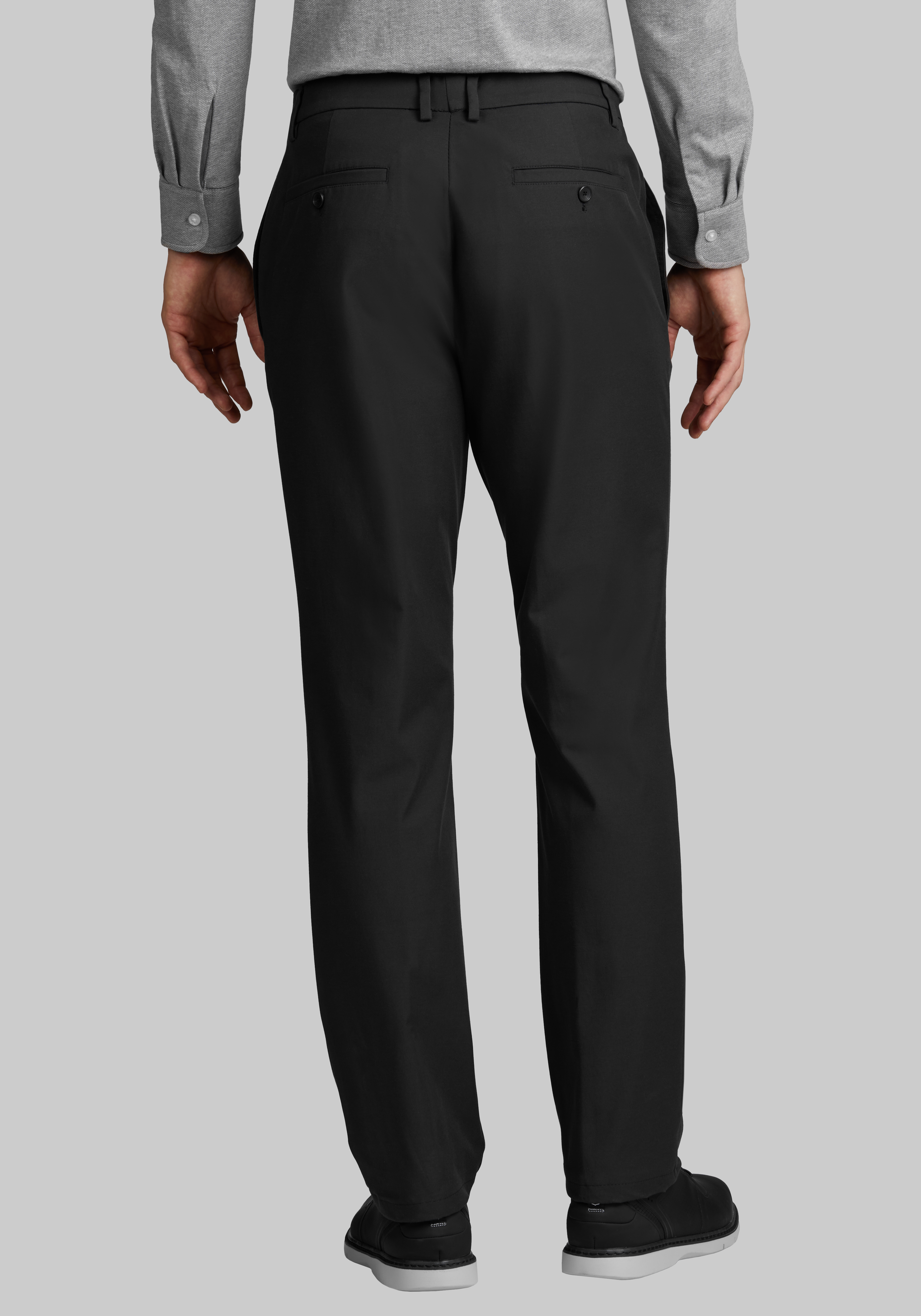 Traveler Tailored Fit Cotton Blend Flat Front Golf Chinos