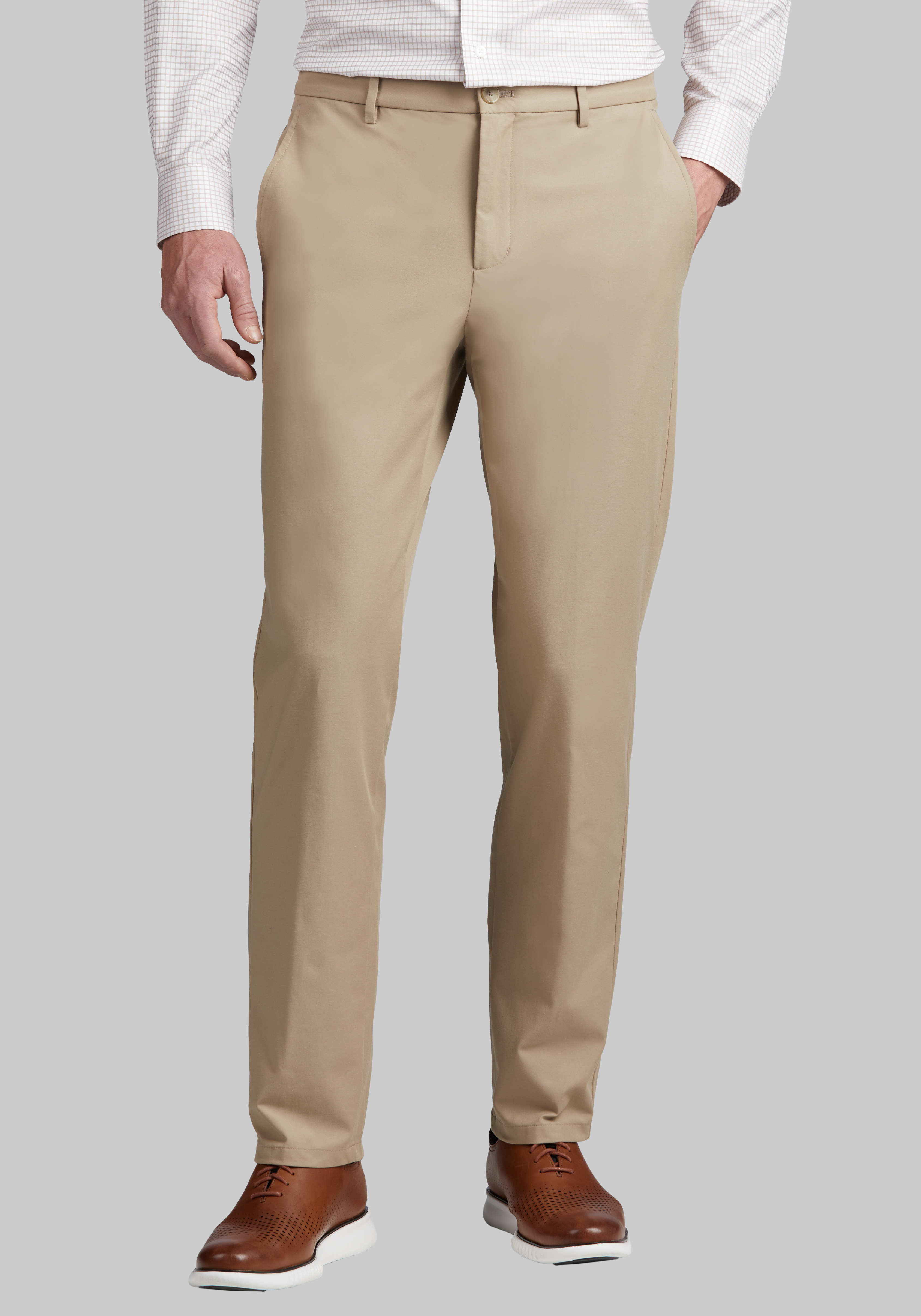 Reserve Collection Tailored Fit Flat Front Chino Pants CLEARANCE