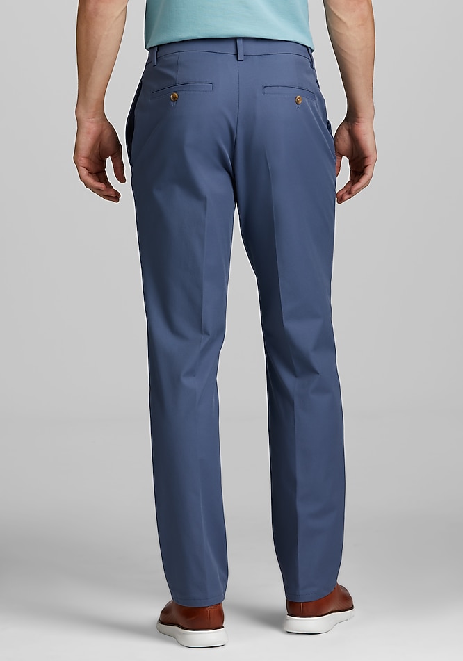 green emerald velvet dress Haggar Big & Tall 4-Way Stretch Dress Pants, Flat Front in Medium Grey main image 0