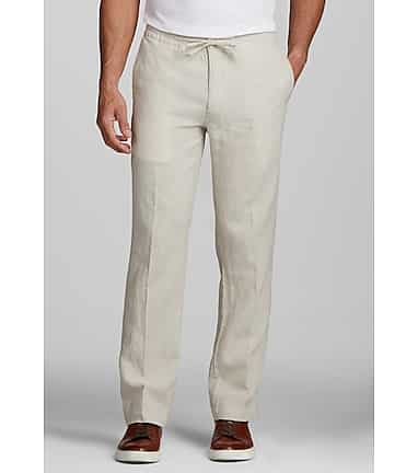 Big and tall white best sale linen pants