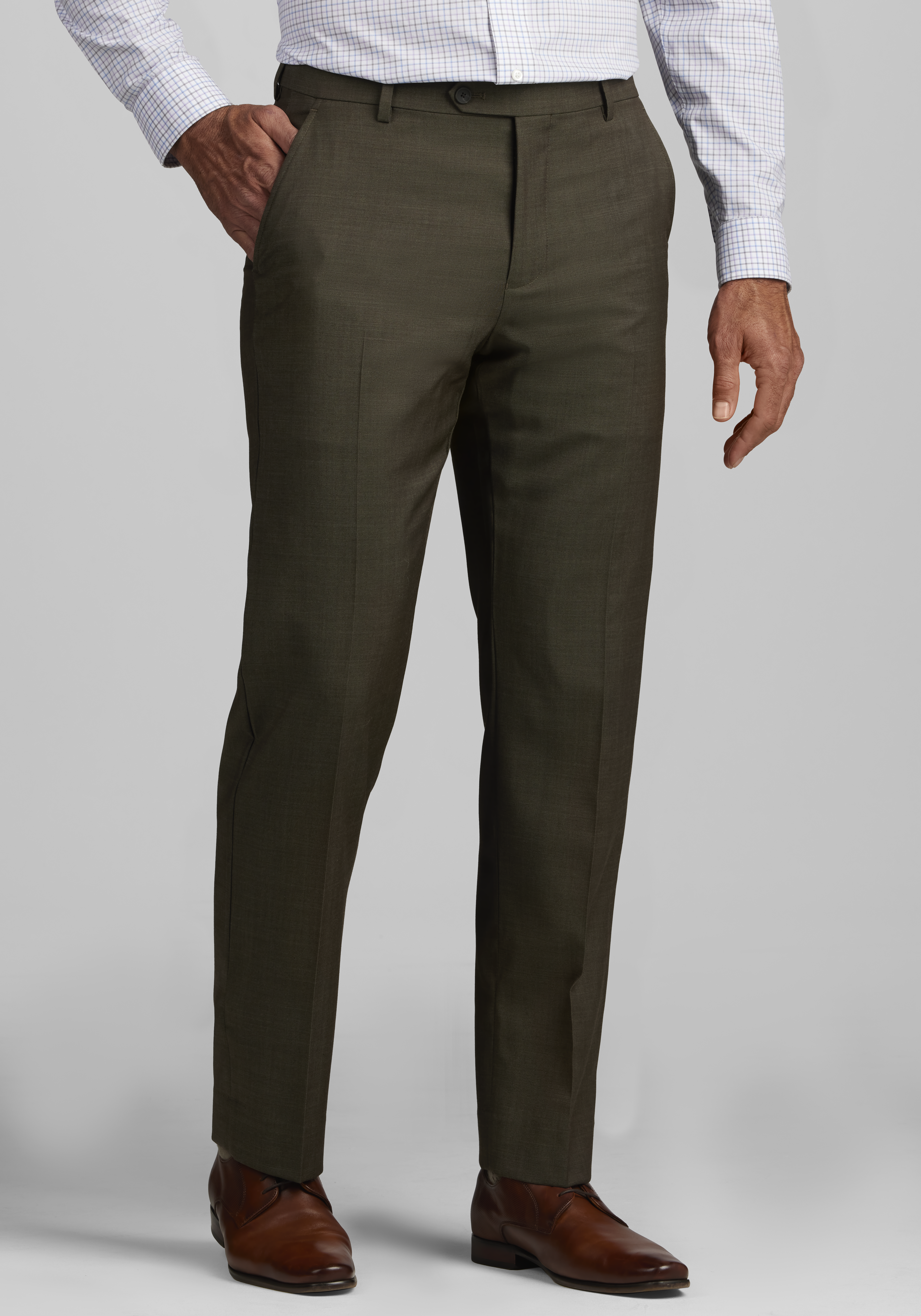 Men's Pants, Traveler&reg; COOL<i>MOTION</i> Tailored Fit Dress Pants - Big & Tall - Jos A Bank