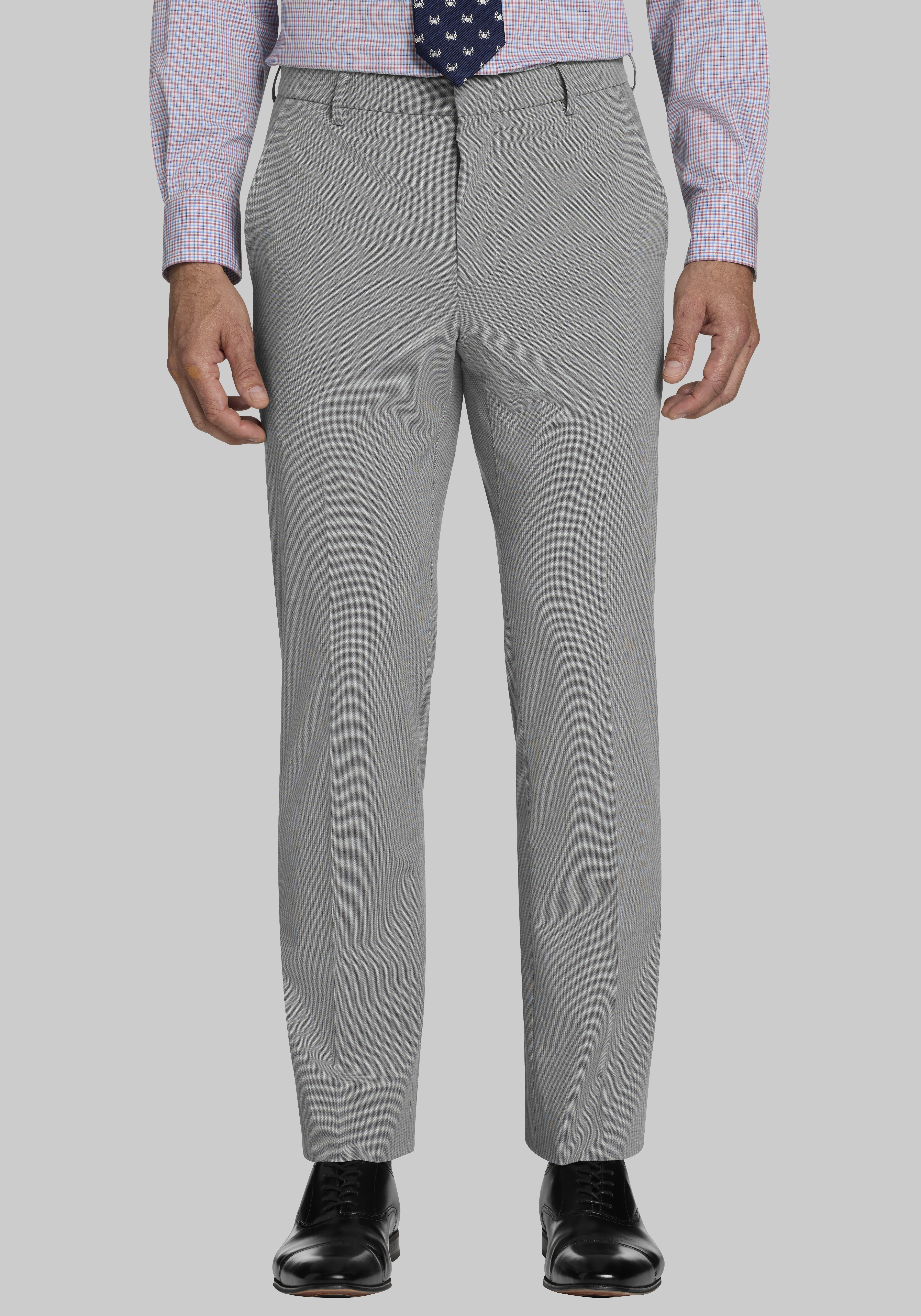 Slim Fit Flat-Front Trousers