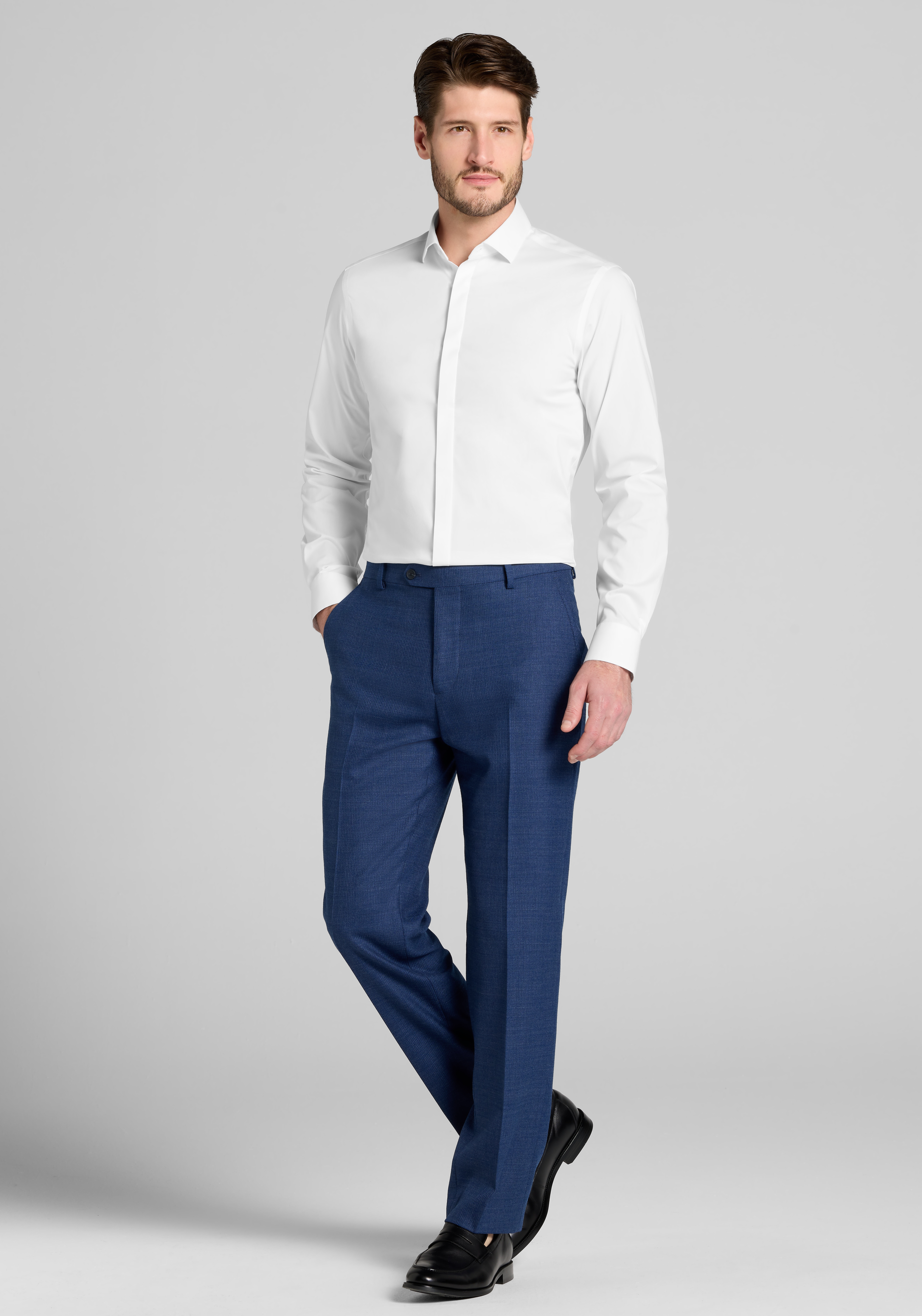 Traveler® Collection COOLMOTION Tailored Fit Textured Dress Pants