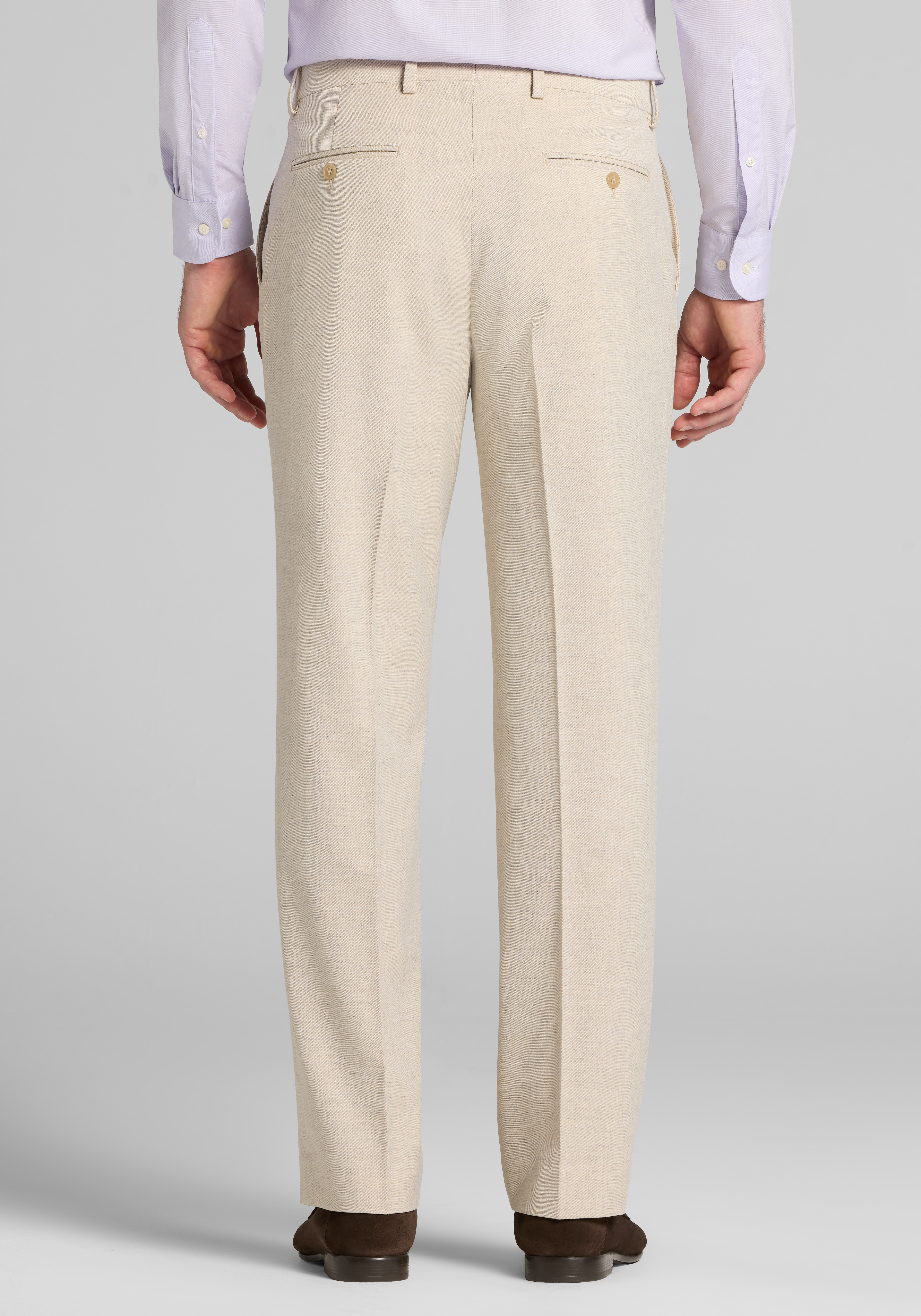 Jos. A. Bank Tailored Fit Solid Textured Comfort Stretch Dress Pants