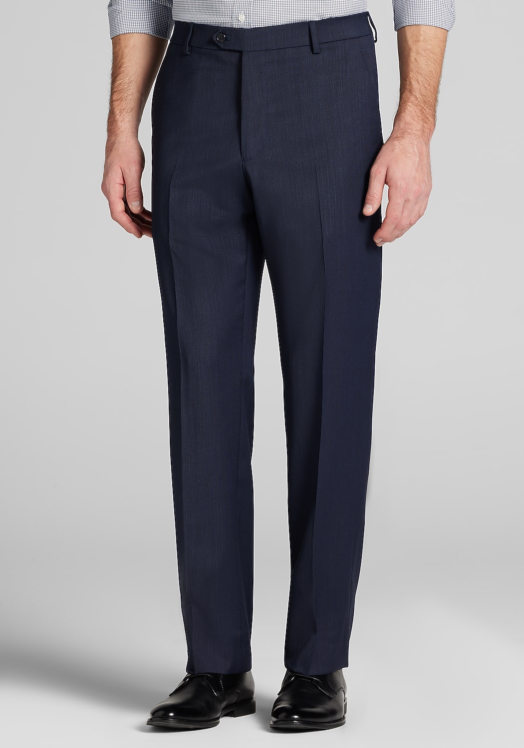 Reserve Collection Tailored Fit Italian Wool Textured Dress Pant