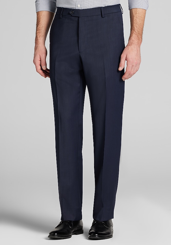 modern fit dress pants Light Modern Fit 4-Way Stretch Adjustable Waistband Dress Pants by Sta