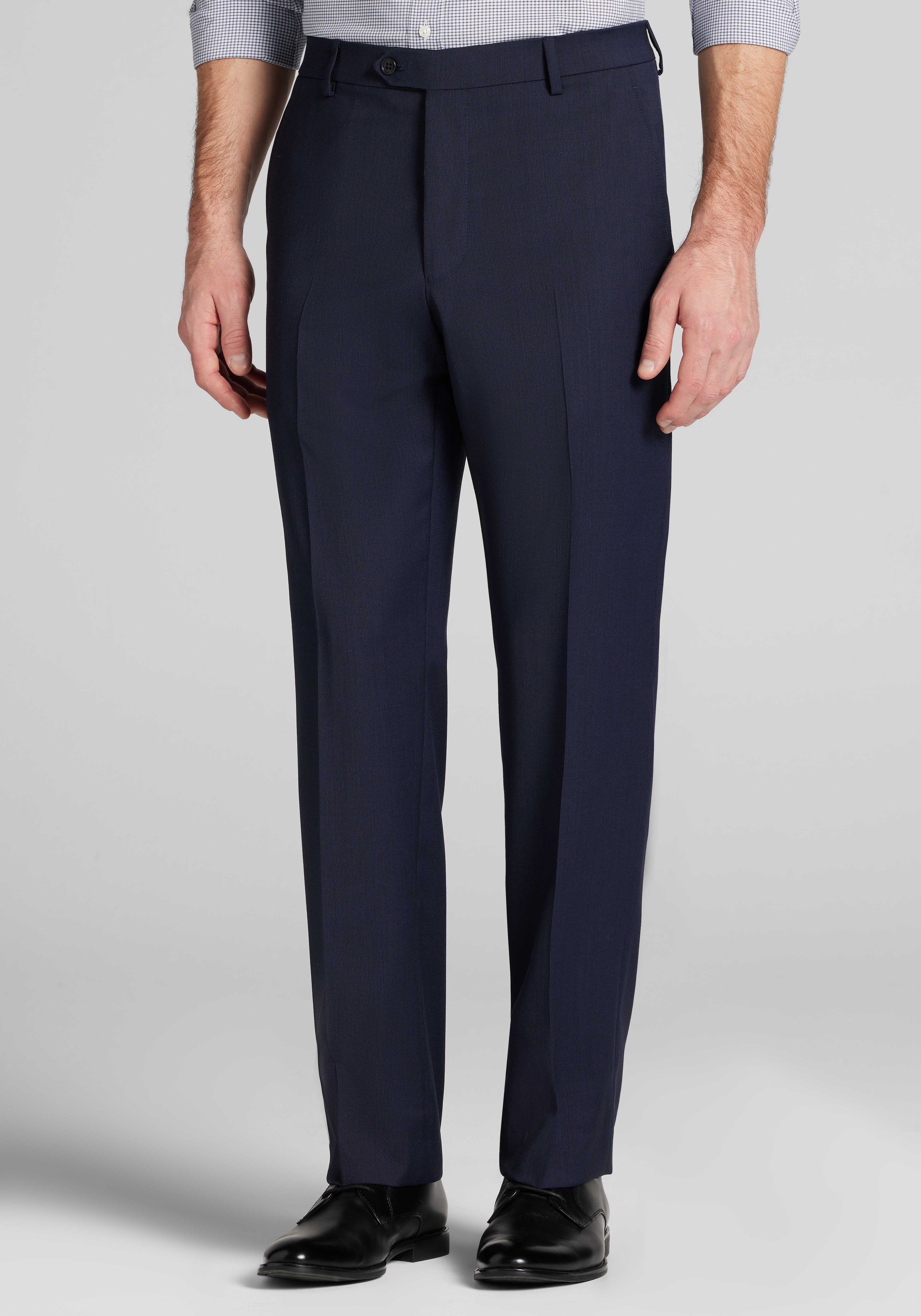 Reserve Collection Tailored Fit Italian Wool Textured Dress Pant
