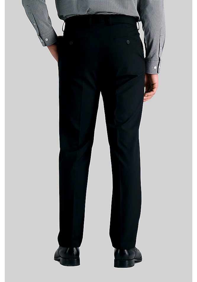 haggar stretch dress pants Premium Suit - Flat Front, Flat Front in Black tailored finish Haggar H26 Men's Premium Stretch