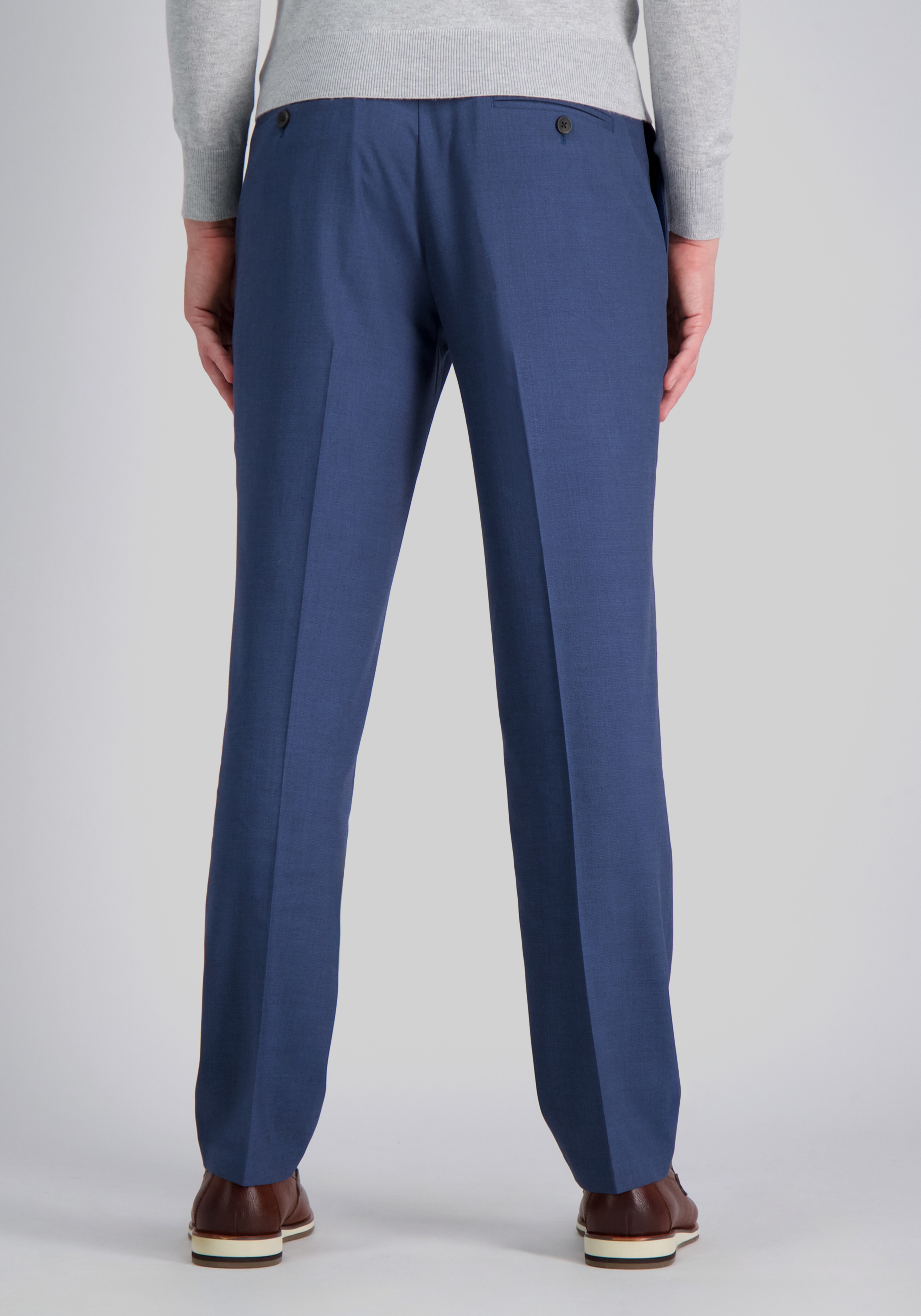 J.M. Haggar Straight Fit Flat Front Sharkskin Dress Pants