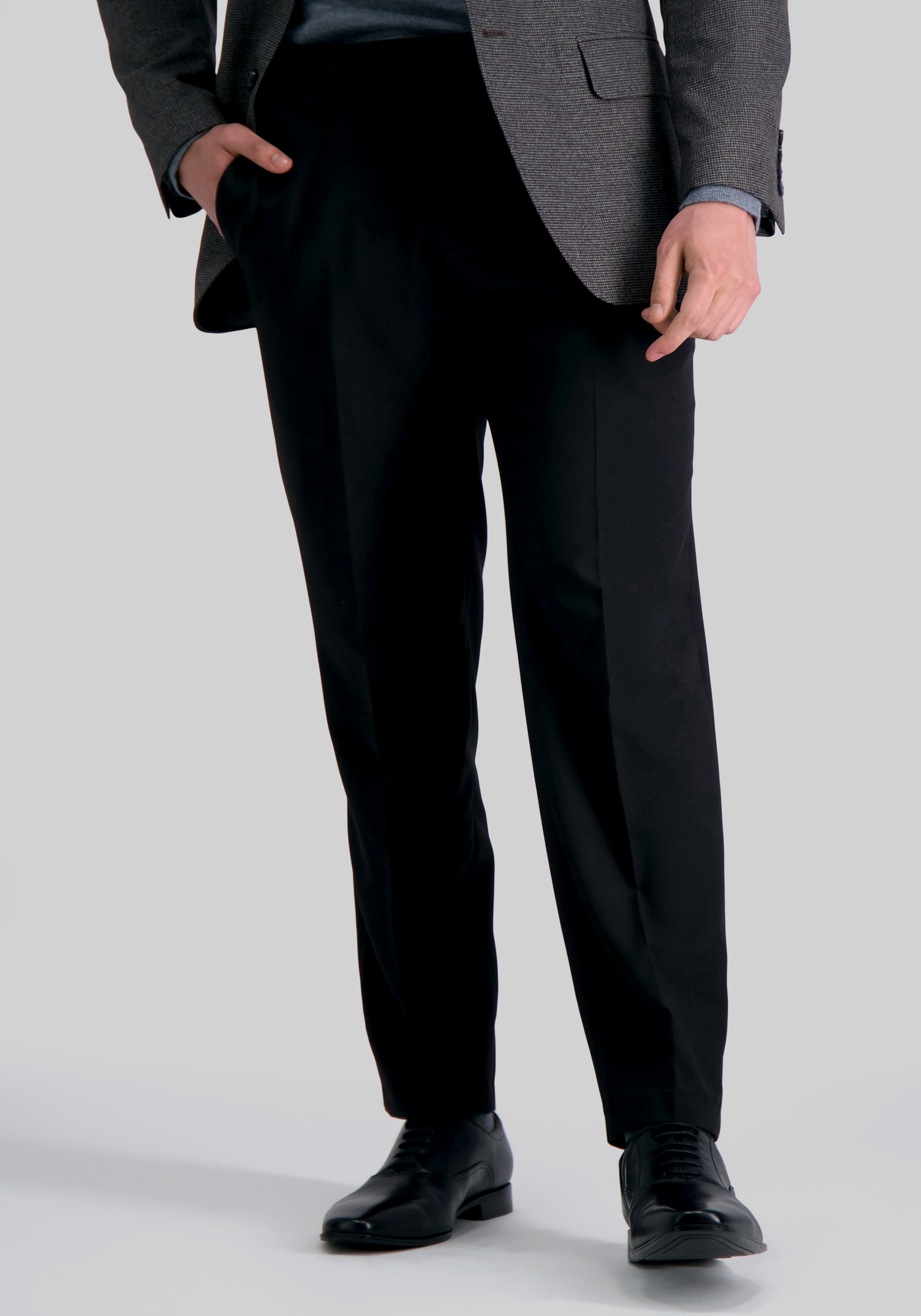 Haggar Premium Comfort Straight Fit Flat Front Dress Pants