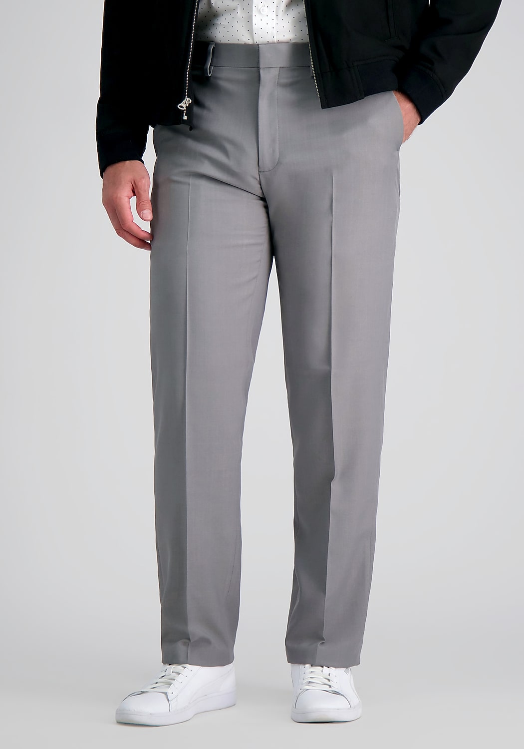 Haggar Premium Comfort Straight Fit Flat Front Dress Pants