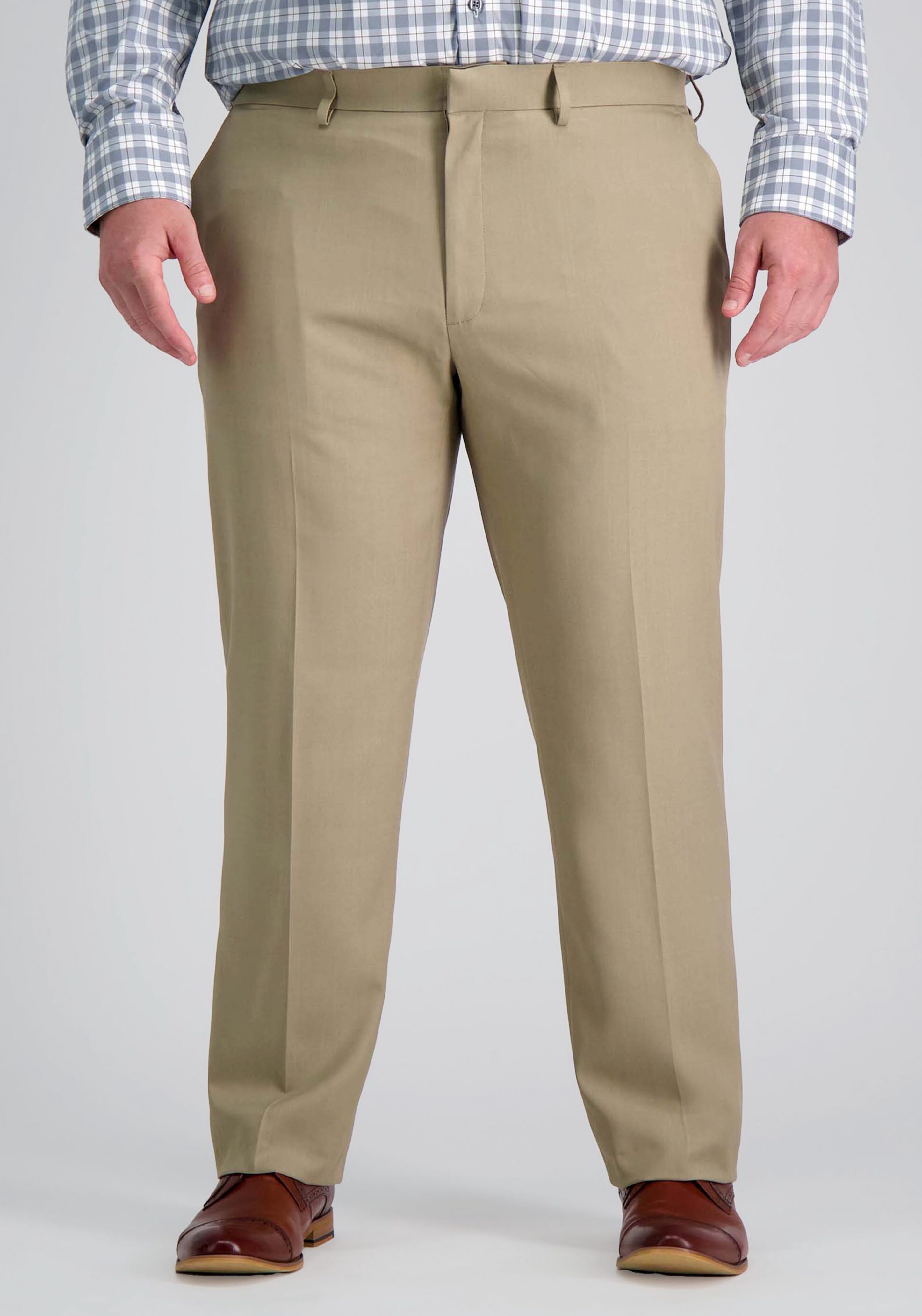 Men's Dress Pants, Haggar Big & Tall Premium Comfort Tailored Fit Flat Front Dress Pant - Jos A Bank