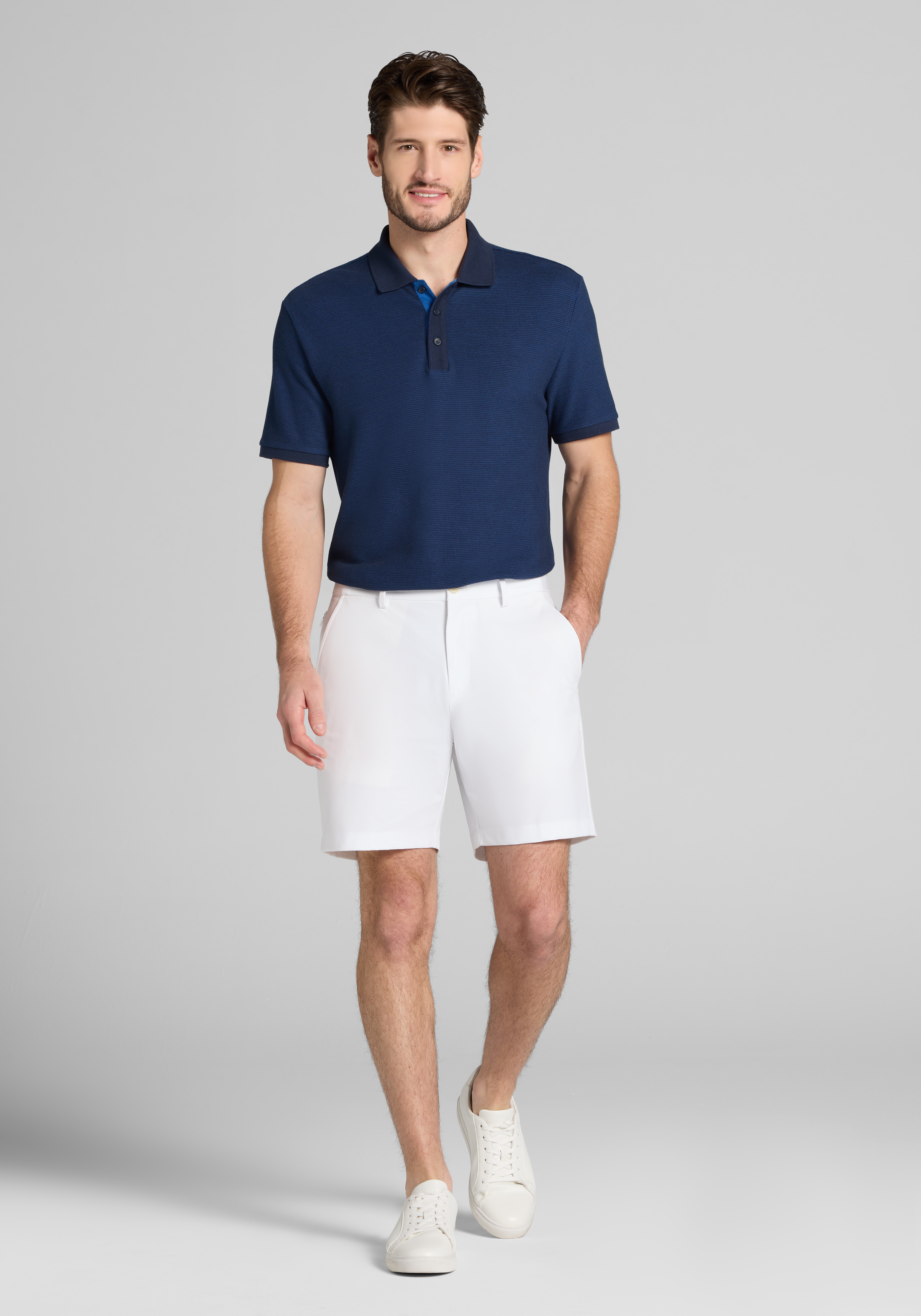 Traveler® Performance Tailored Fit Solid 7 Inch Golf Shorts