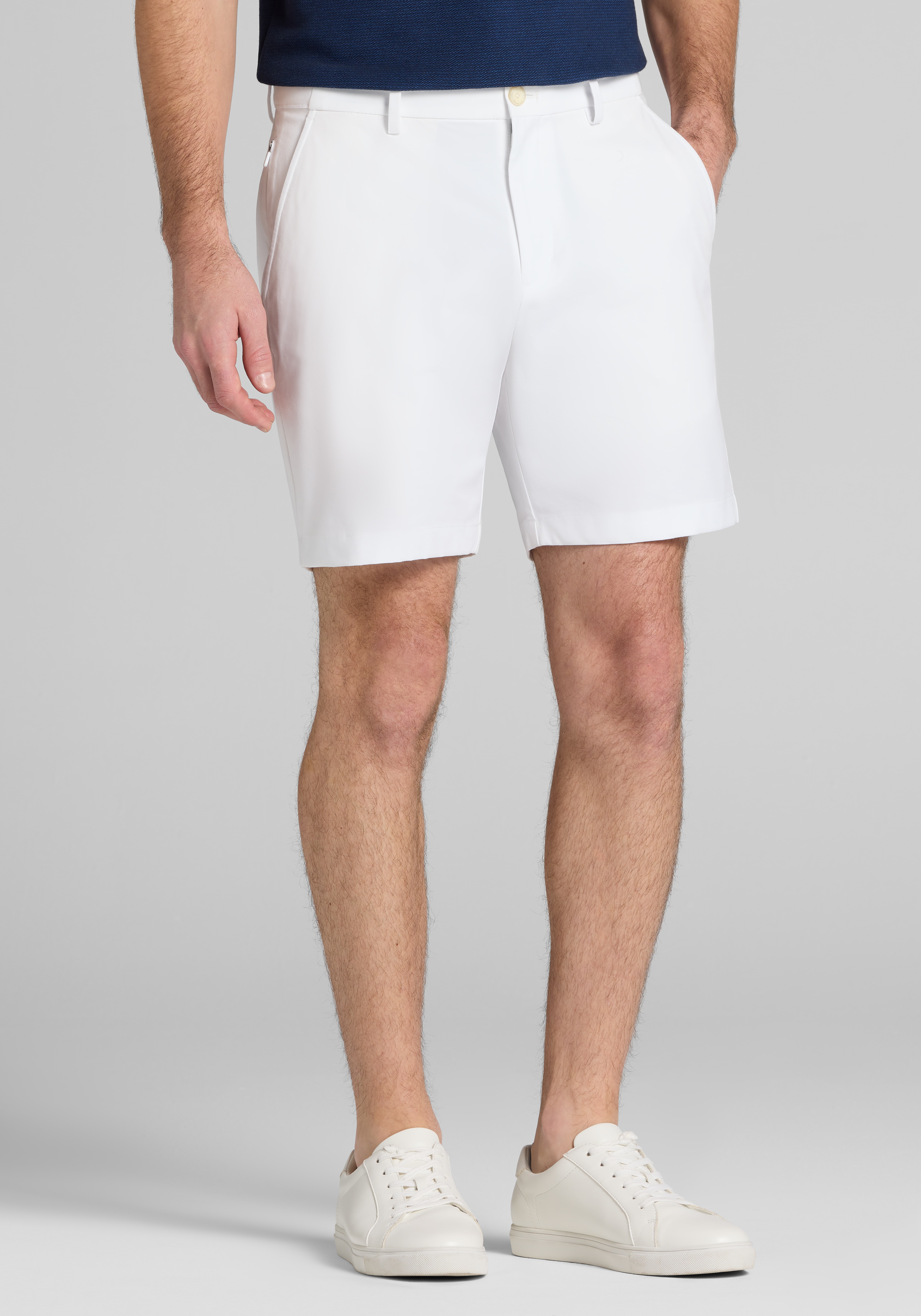 Traveler® Performance Tailored Fit Solid 7 Inch Golf Shorts