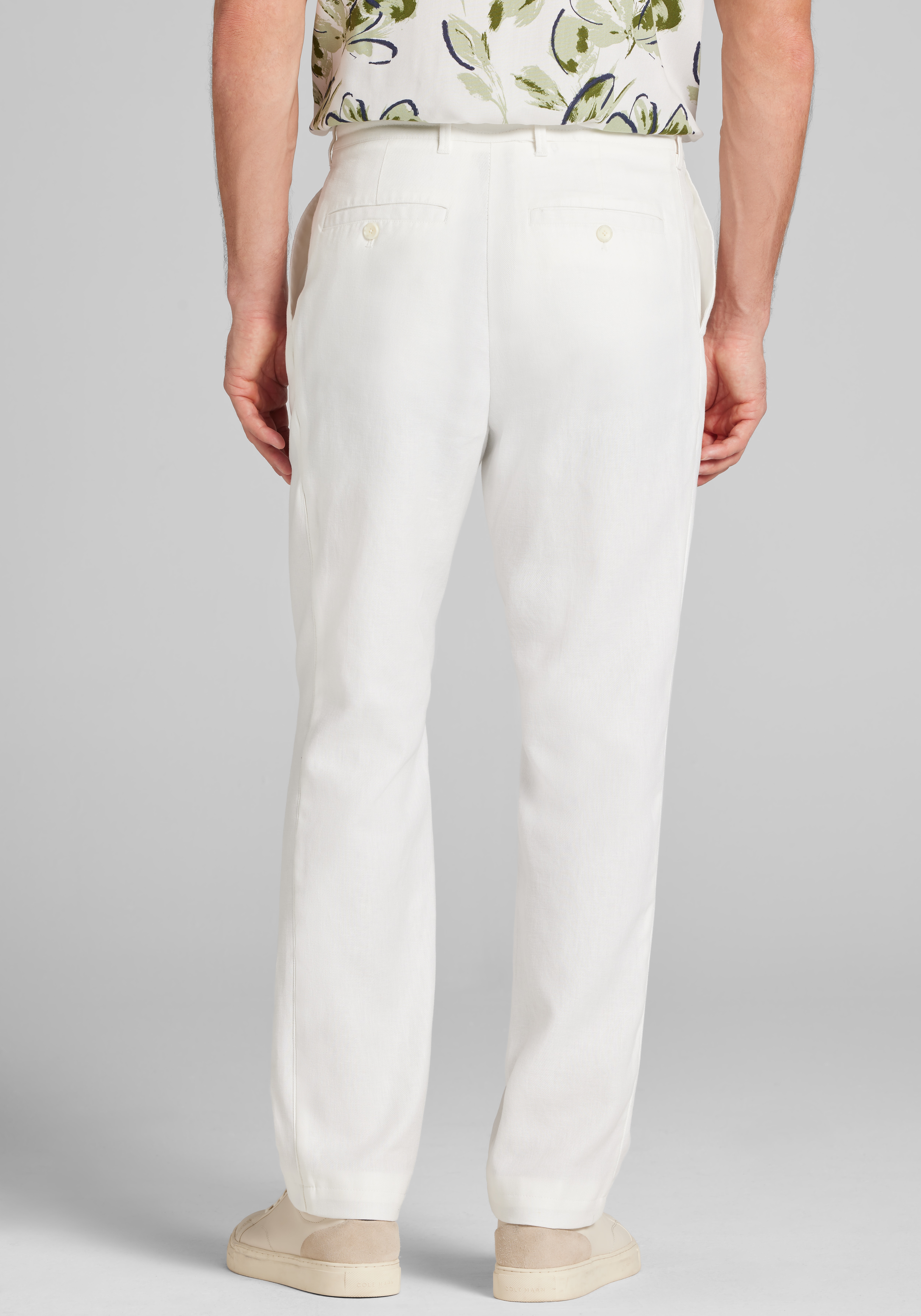 Reserve Collection Tailored Fit Linen Blend Pants
