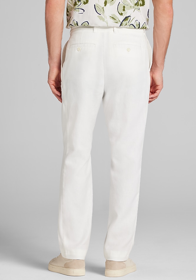 00s Jos. A. Bank cotton×linen wideslacks Reserve Collection Tailored Fit Linen Blend Pants - Big & Tall