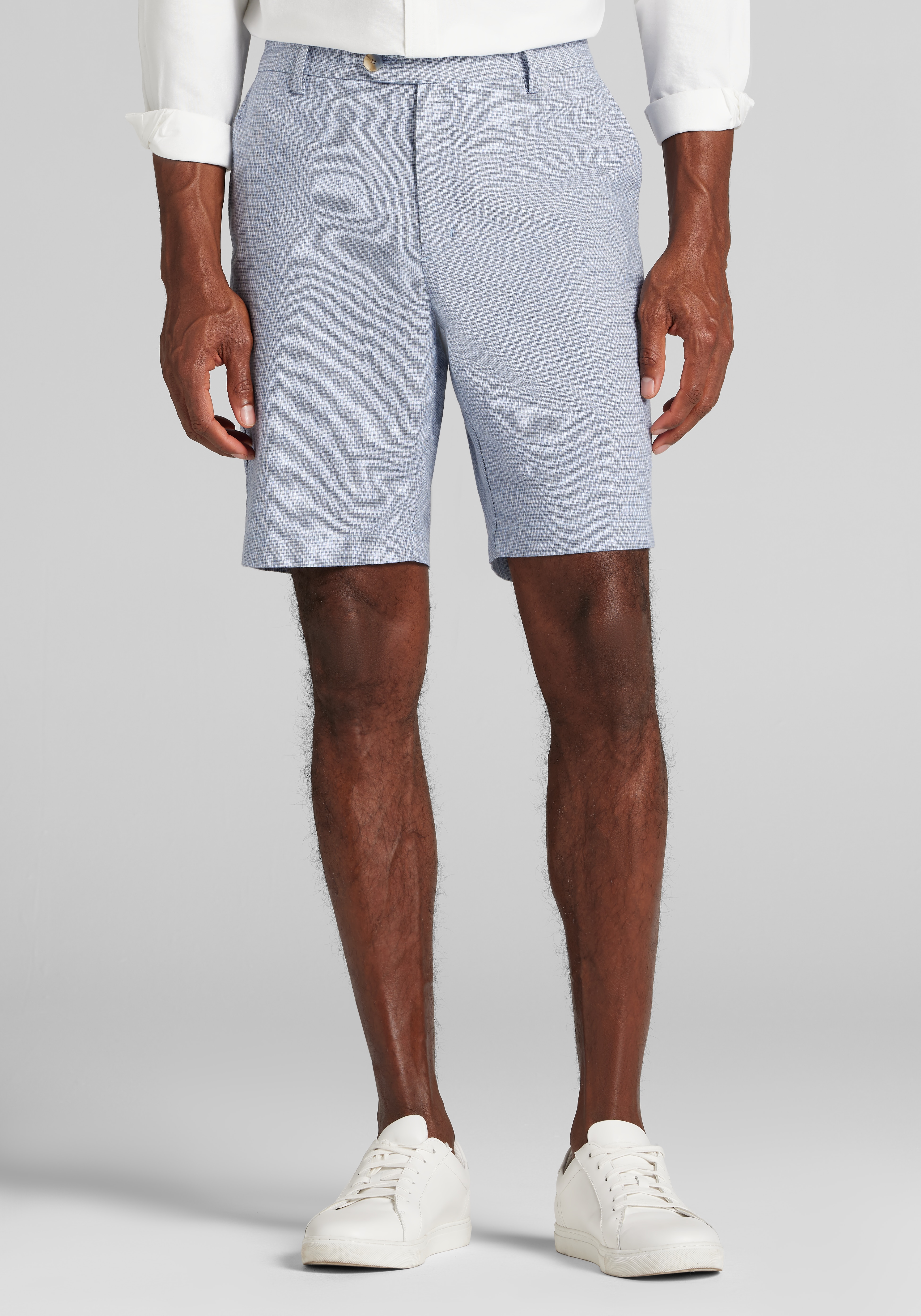 Men's New!, Reserve Collection Tailored Fit Basketweave Comfort Stretch Shorts - Jos A Bank