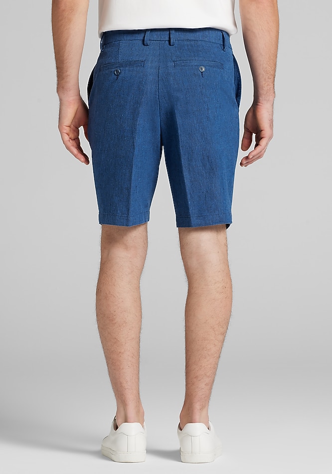 Reserve Collection Tailored Fit Linen Blend Shorts 9'' Inch Inseam