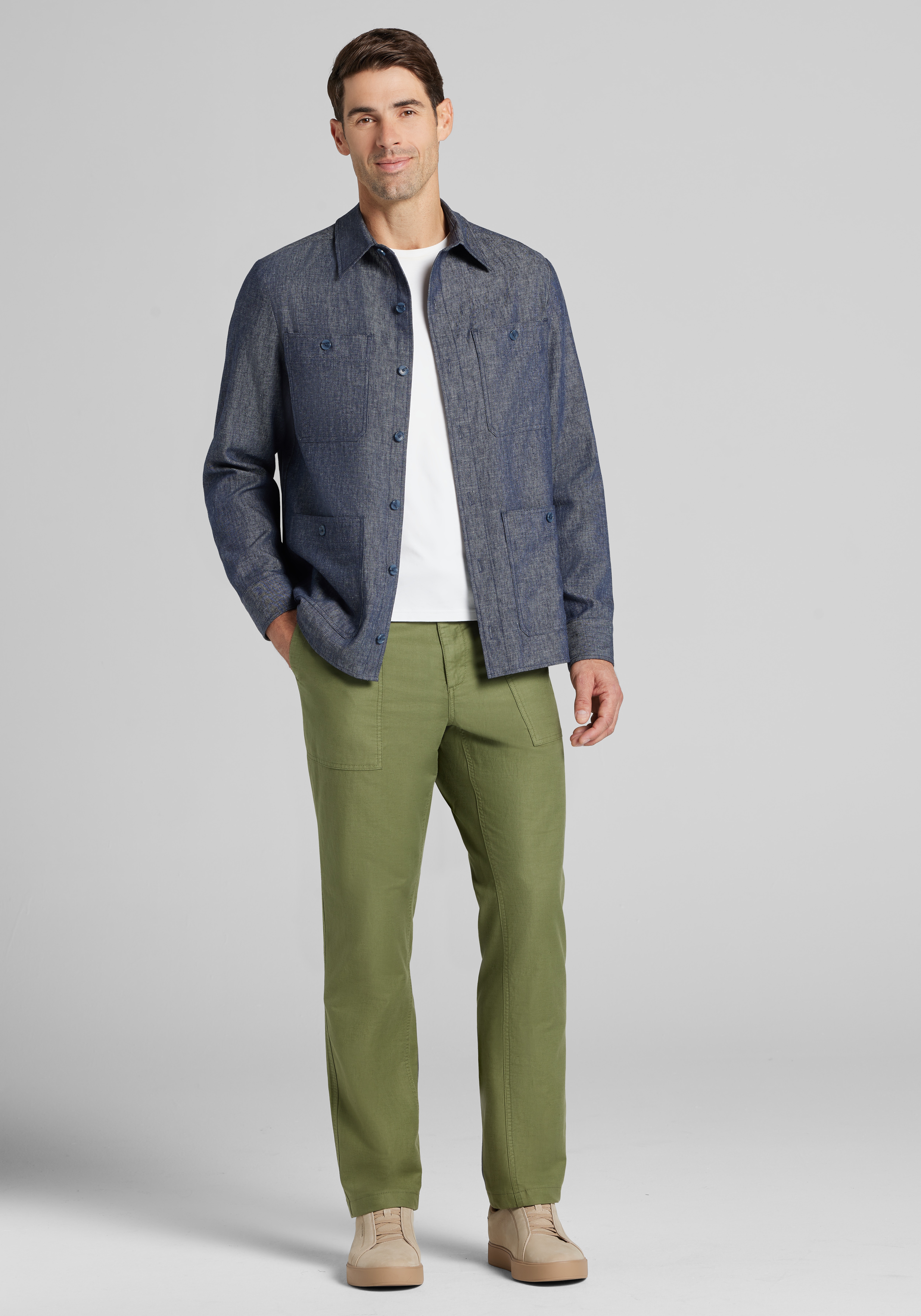 Jos. A. Bank Collection Tailored Fit Garment-Dyed Field Pants