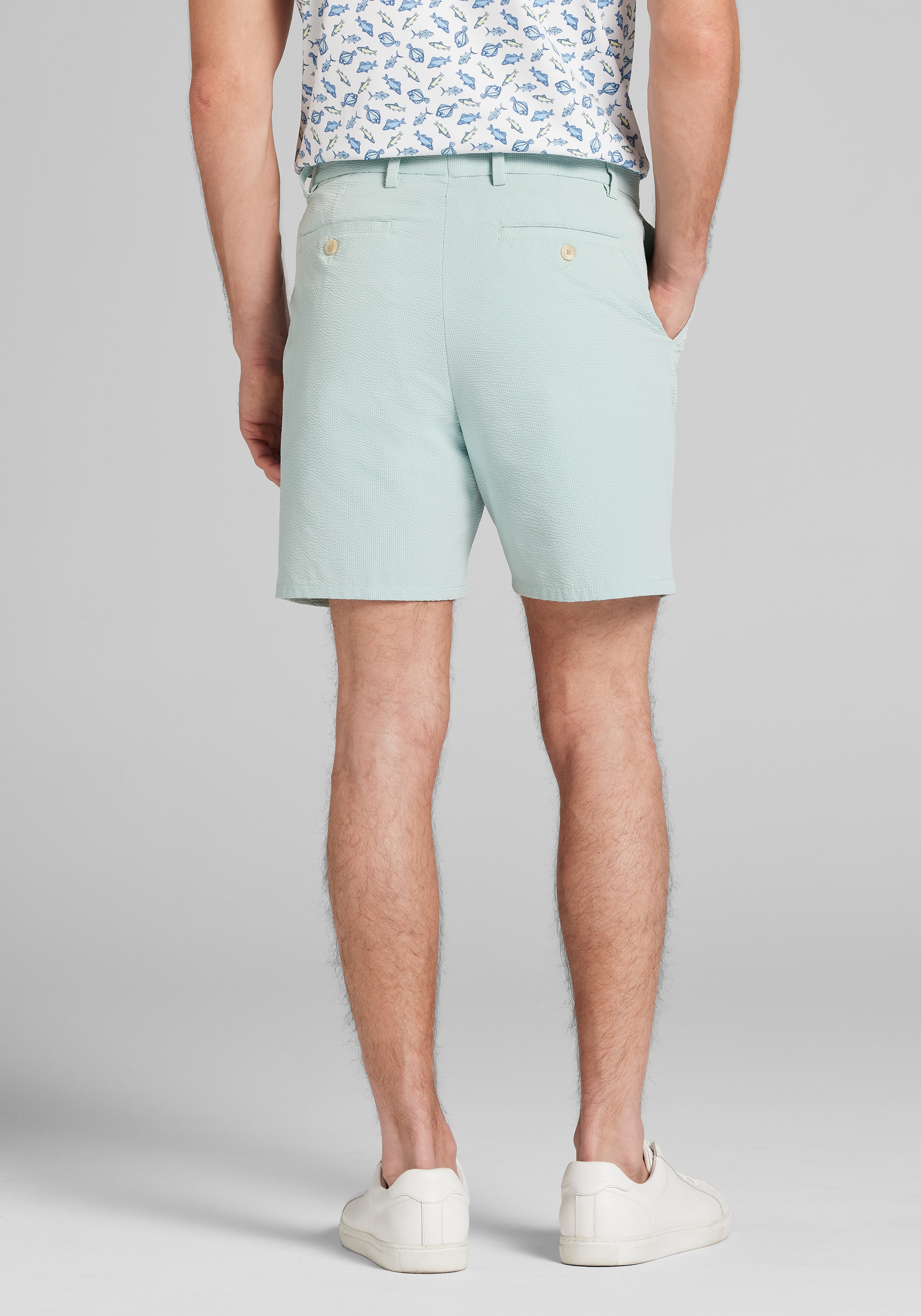 Traveler® Collection Tailored Fit Performance Seersucker Shorts