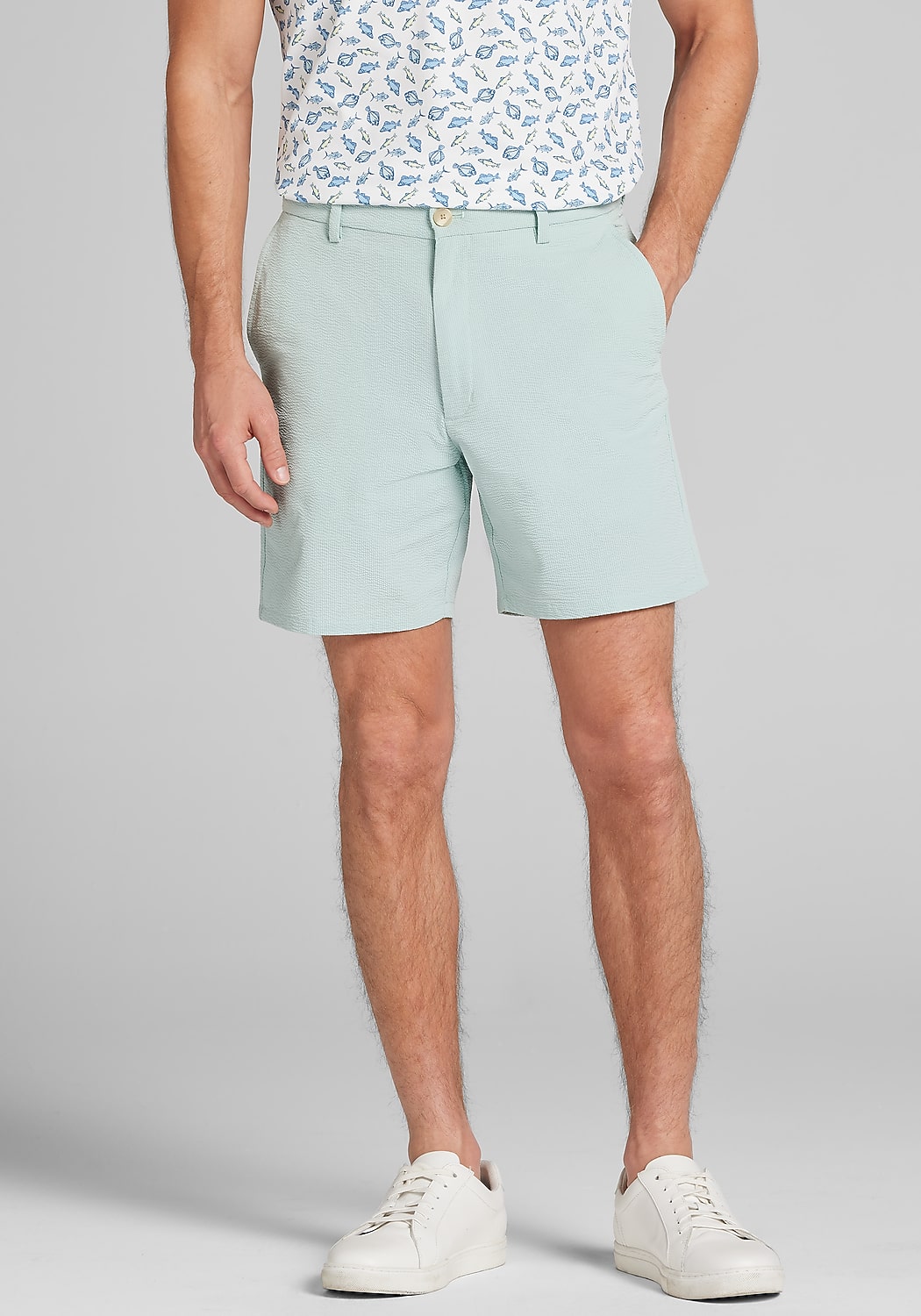 Traveler® Collection Tailored Fit Performance Seersucker Shorts